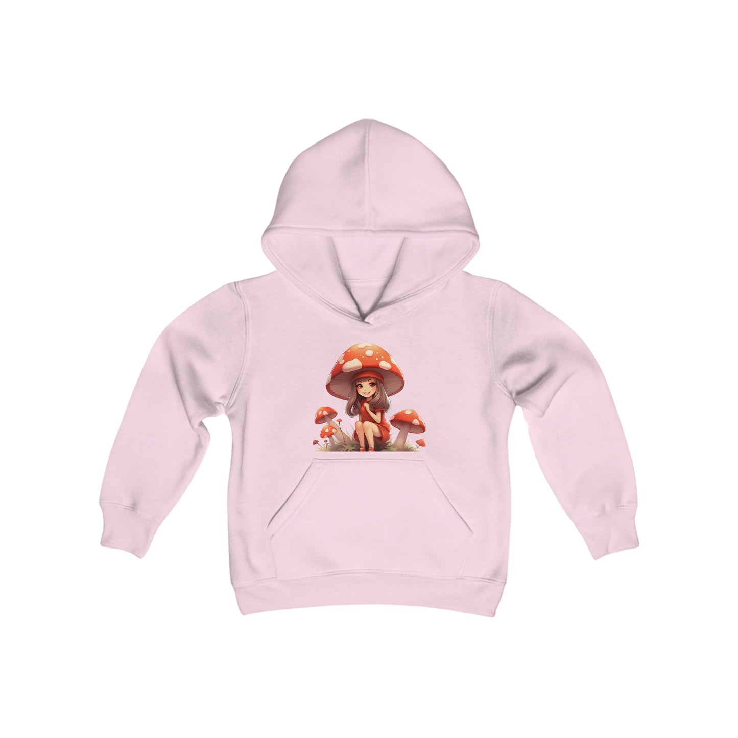 Mushroom Magic, All Day Long  - Youth Heavy Blend Hooded Sweatshirt