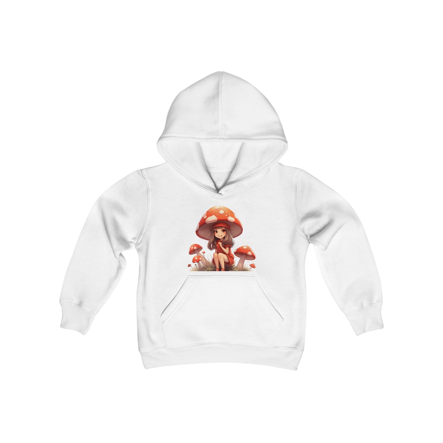 Mushroom Magic, All Day Long  - Youth Heavy Blend Hooded Sweatshirt