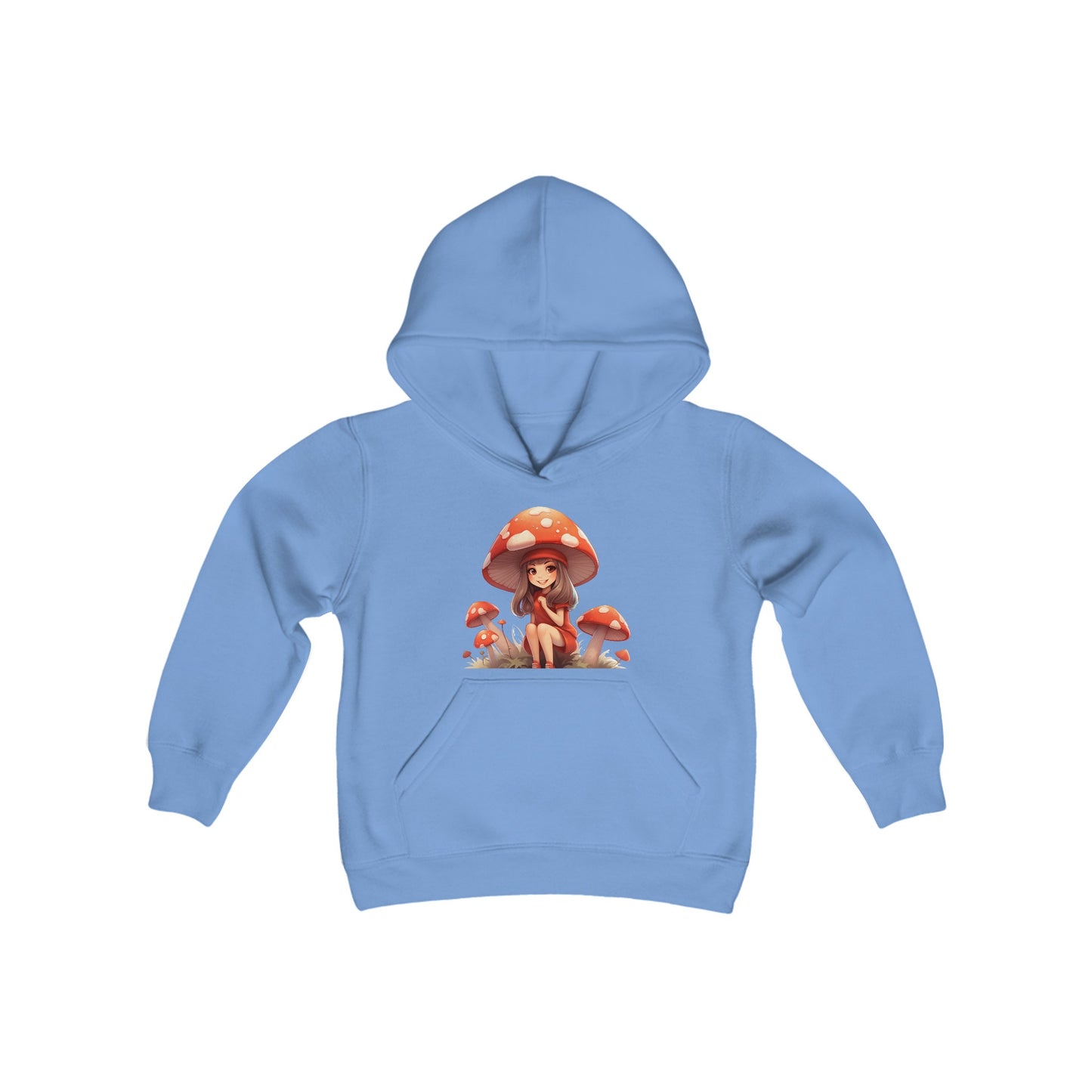 Mushroom Magic, All Day Long  - Youth Heavy Blend Hooded Sweatshirt