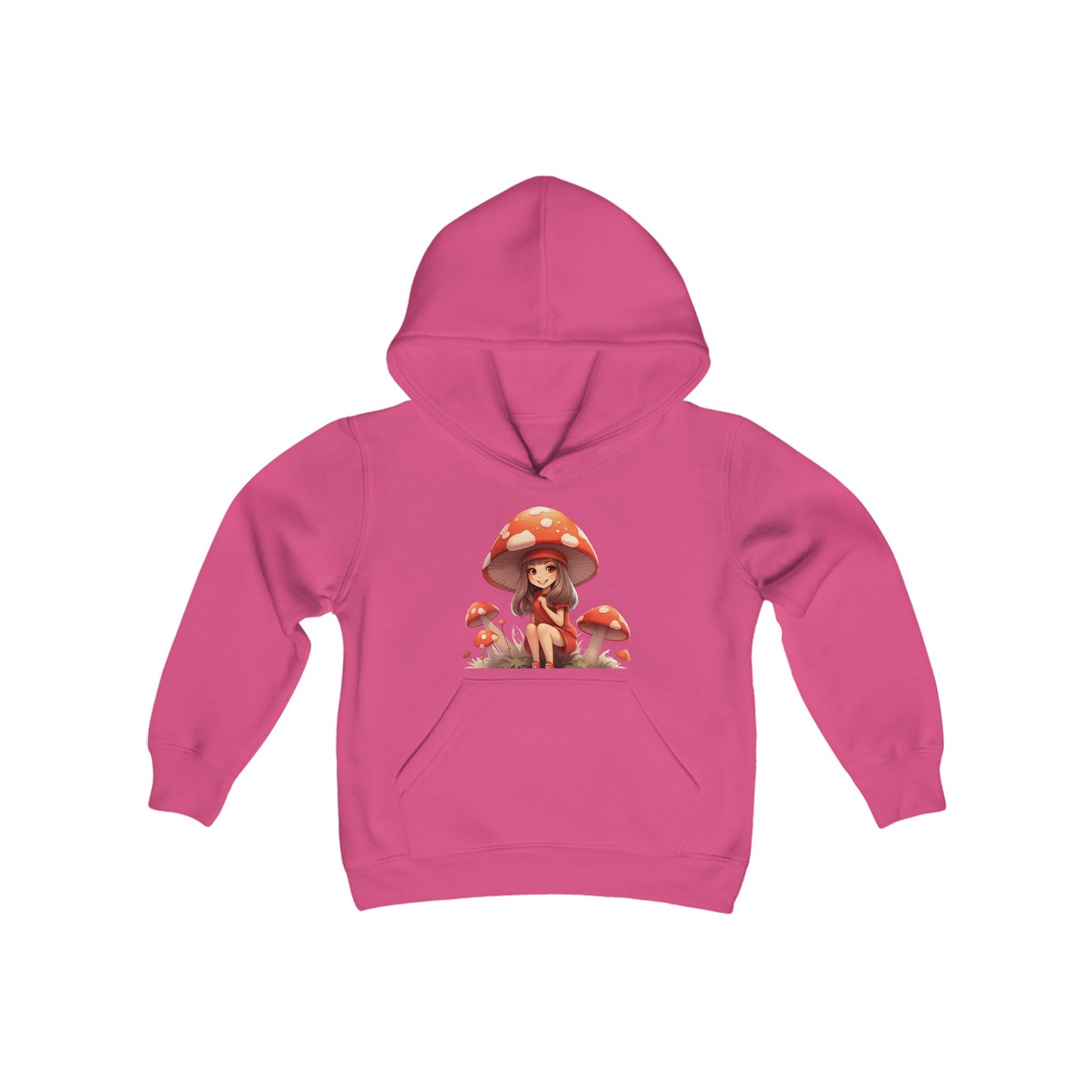 Mushroom Magic, All Day Long  - Youth Heavy Blend Hooded Sweatshirt