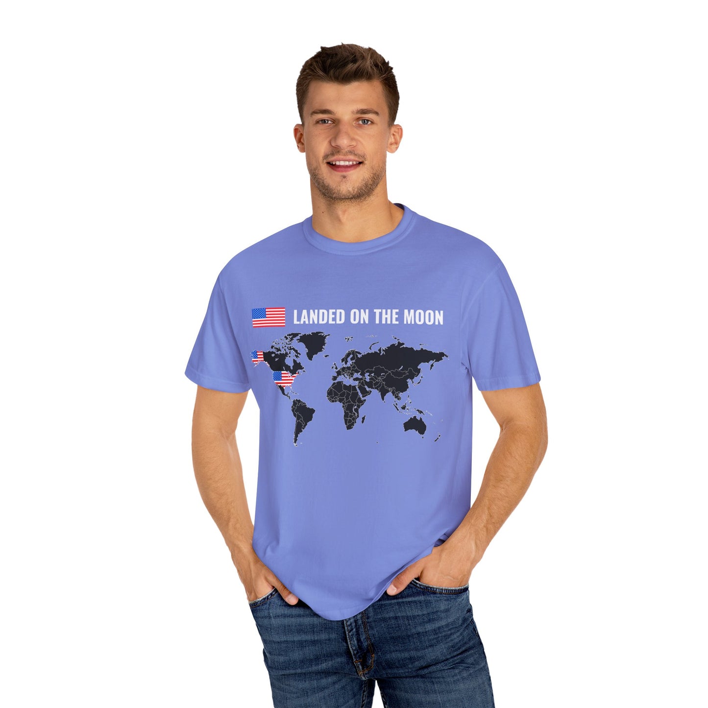 USA, Moon Landing Unisex T-Shirt | Vintage Space Vibe, July 4th - 13735