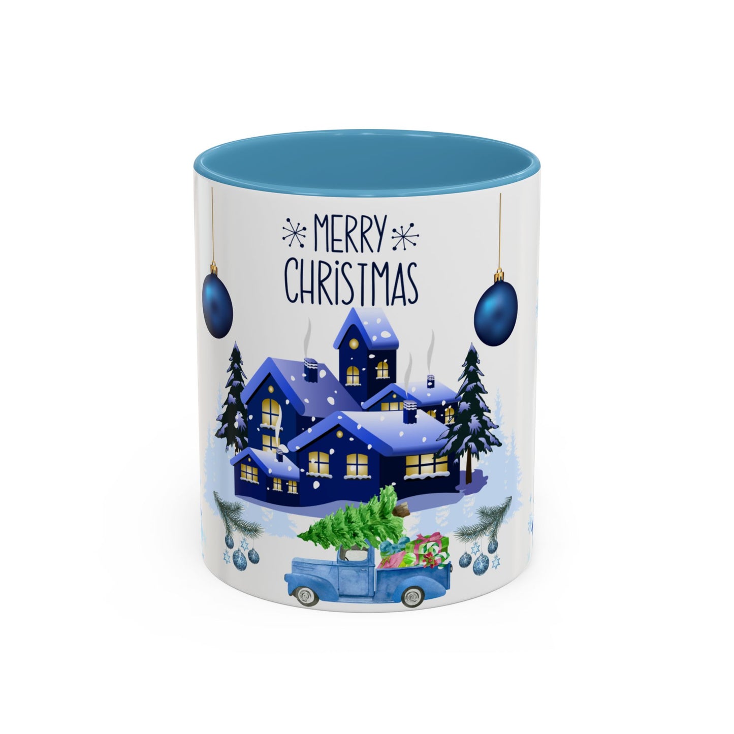 Blue Christmas - Accent Coffee Mug (11, 15oz)