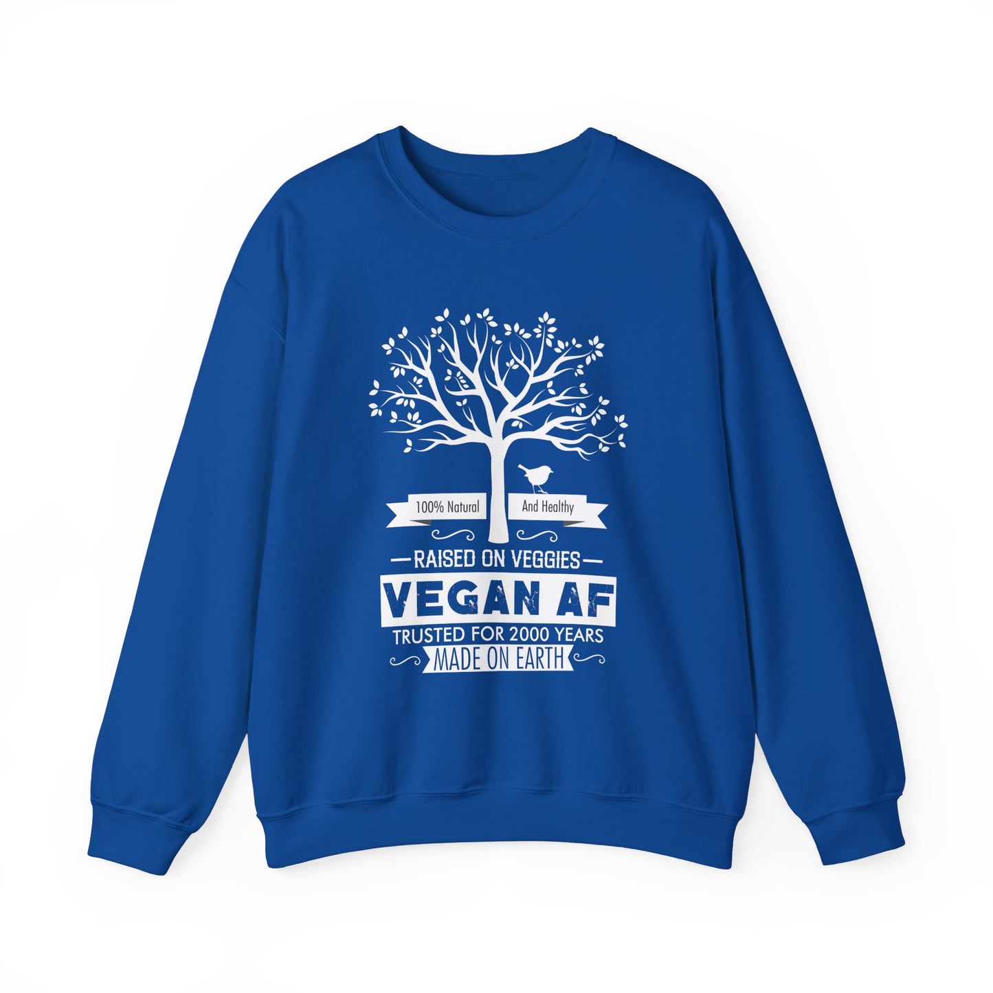 100% Natural & Healthy, Raised by Veggies - Unisex Heavy Blend™ Crewneck Sweatshirt