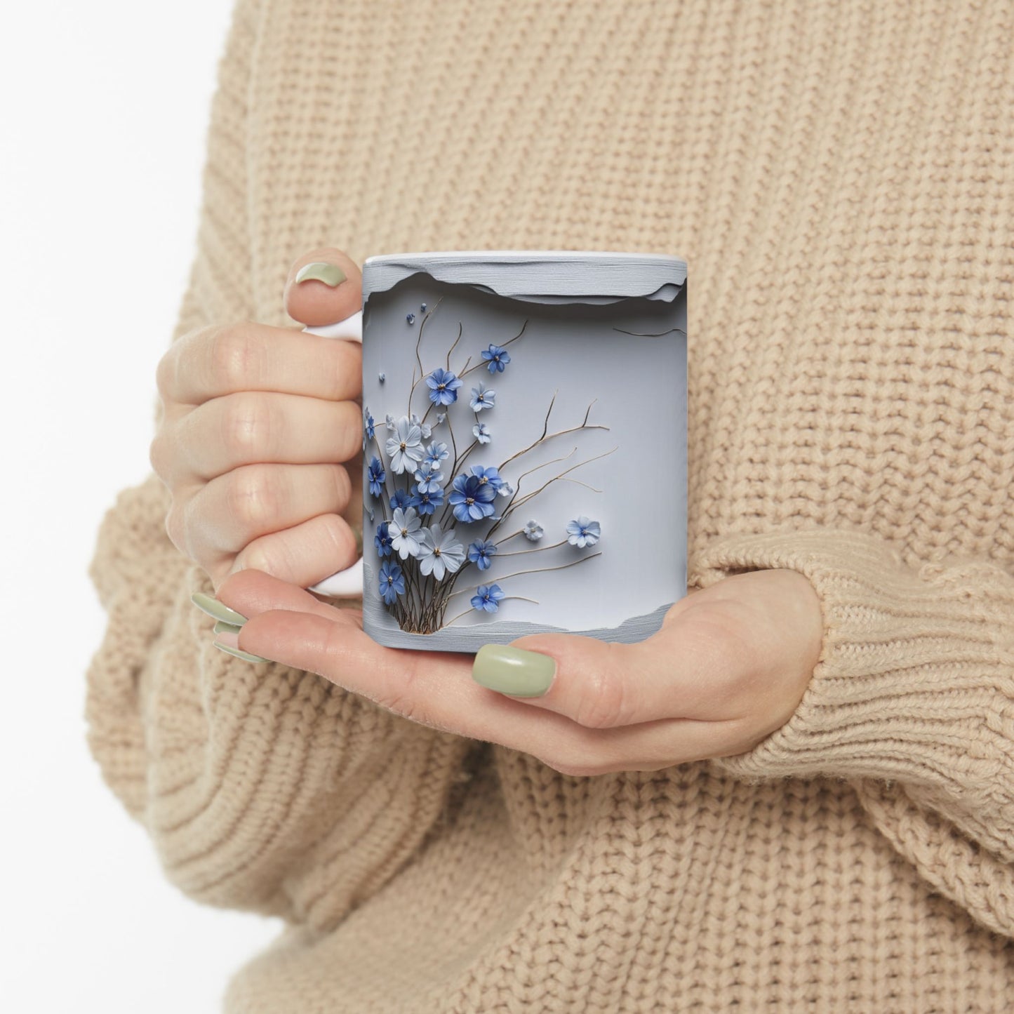 Beautiful Flowers, Vintage  - Ceramic Mug, (11oz, 15oz) - 11480