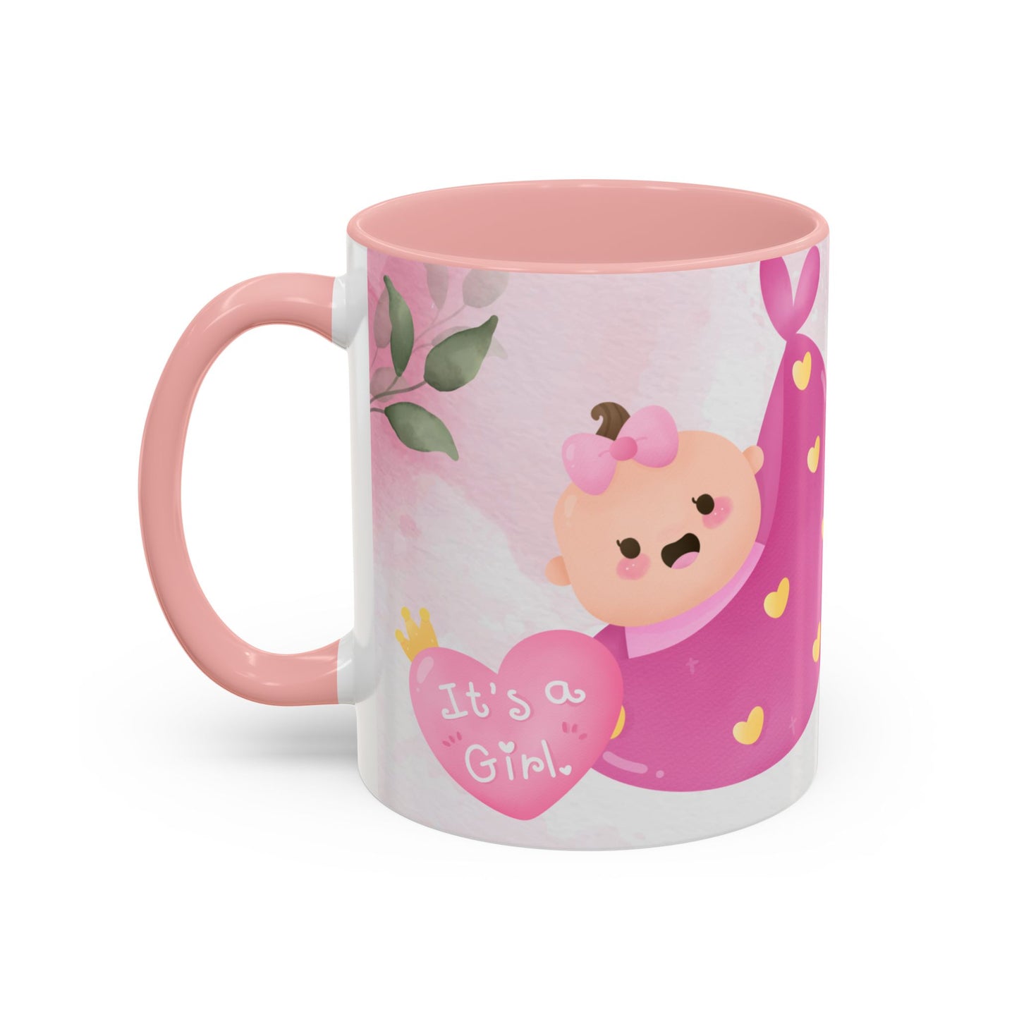 It's A Girl, Detail Customizable - Accent Coffee Mug (11, 15oz) - 11099