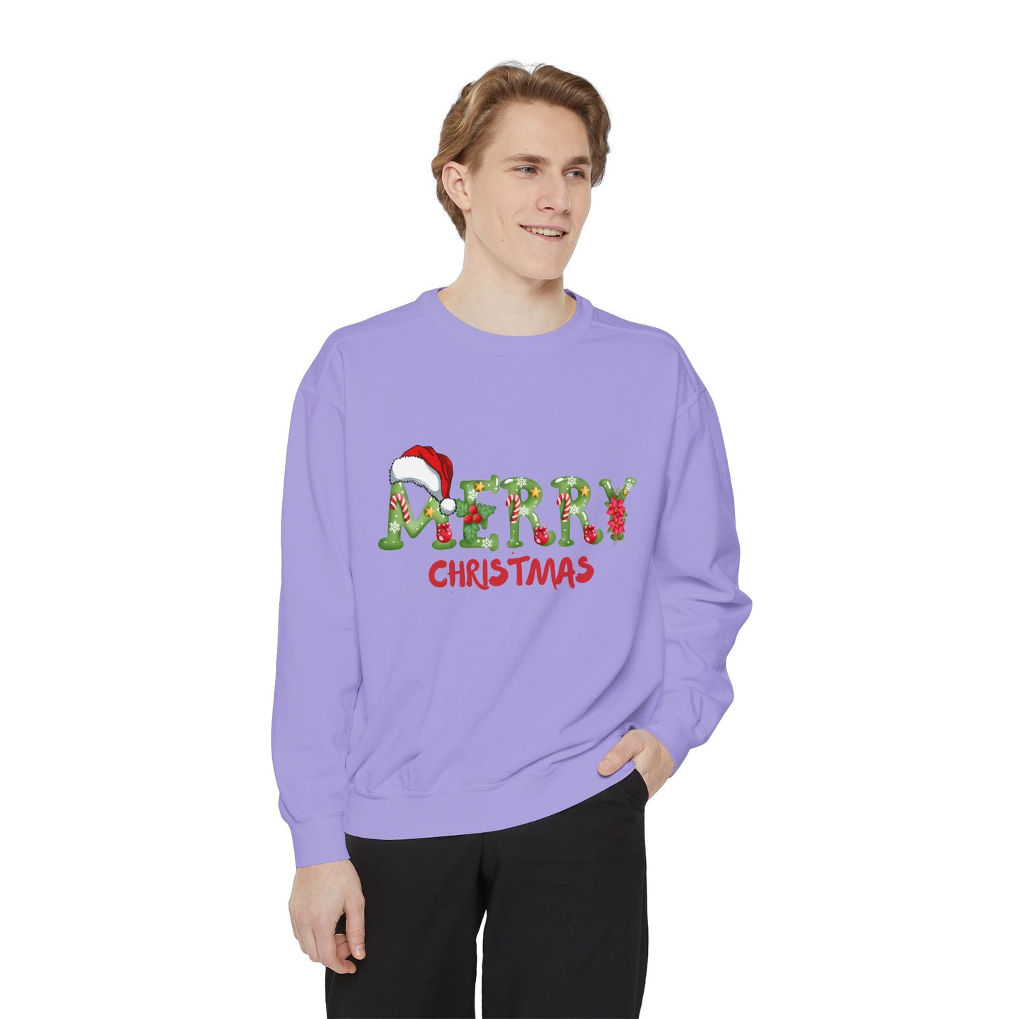 Merry Christmas - Unisex Garment-Dyed Sweatshirt