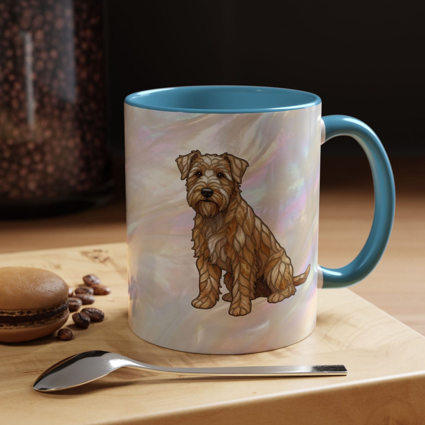 Wheaten Terrier Accent Coffee Mug – Stained Glass Design 11/15oz - 14651