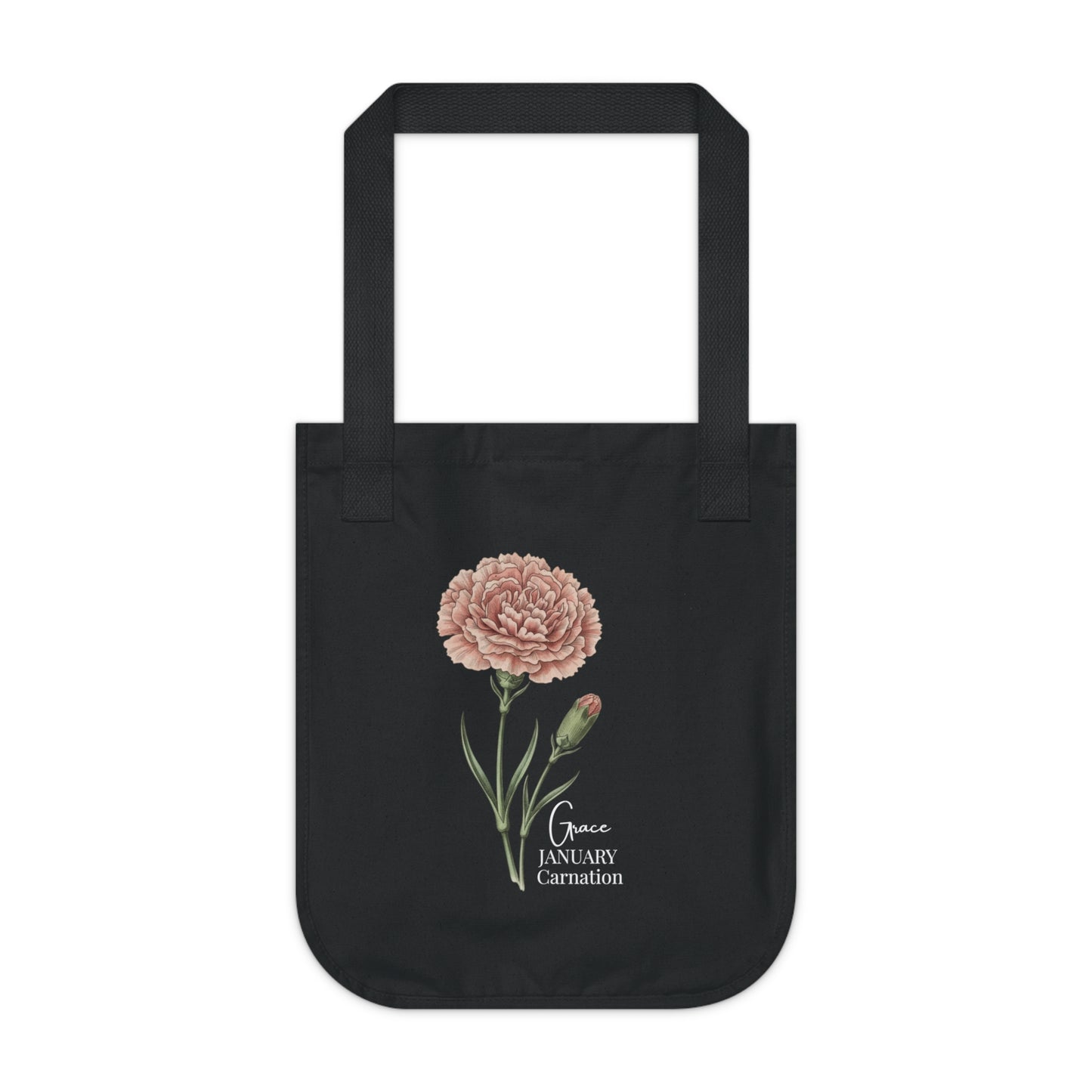 January Carnation Birth Flower Tote Bag - 14675