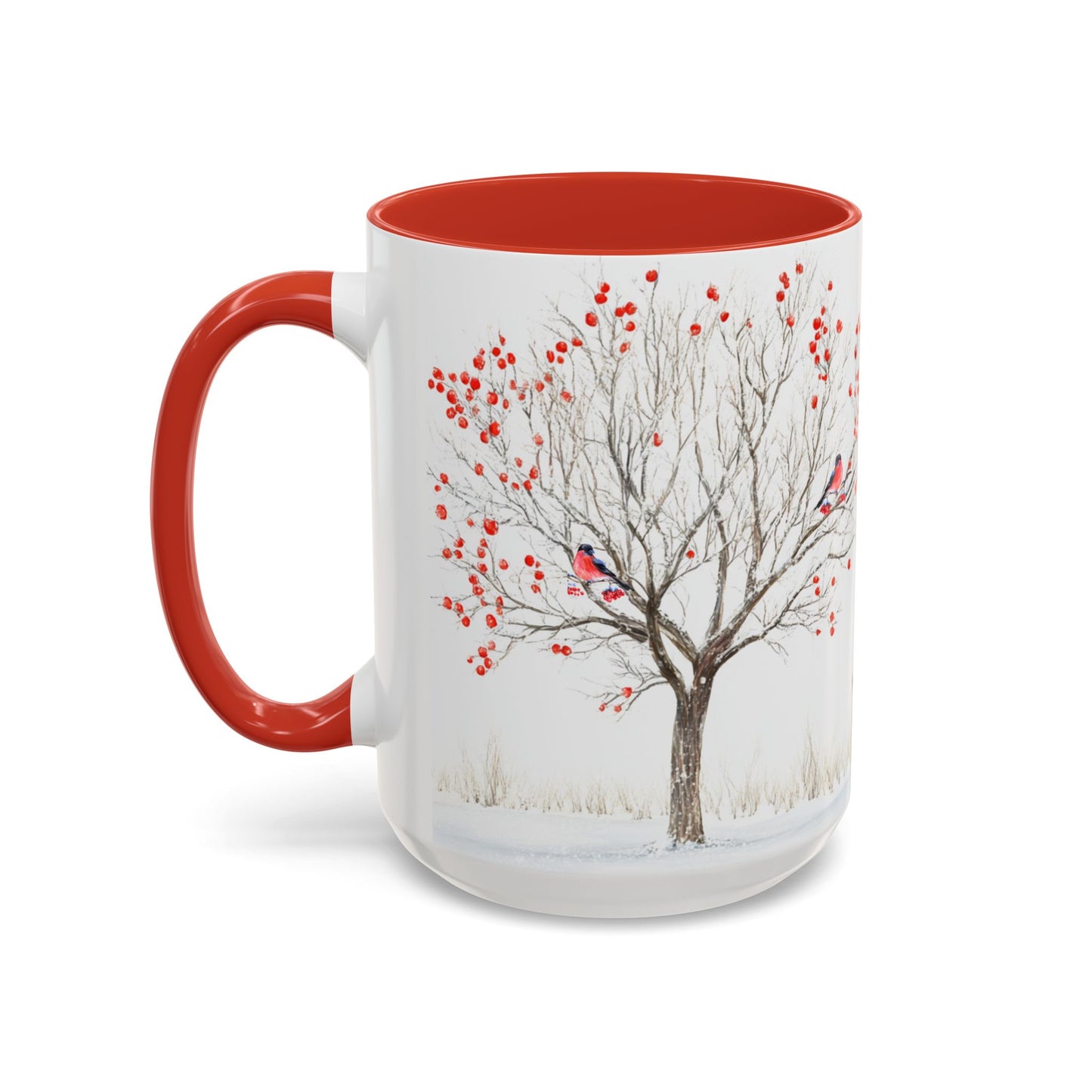 Winter Tree, Snowman & Puppy - Accent Coffee Mug (11, 15oz) - 10406