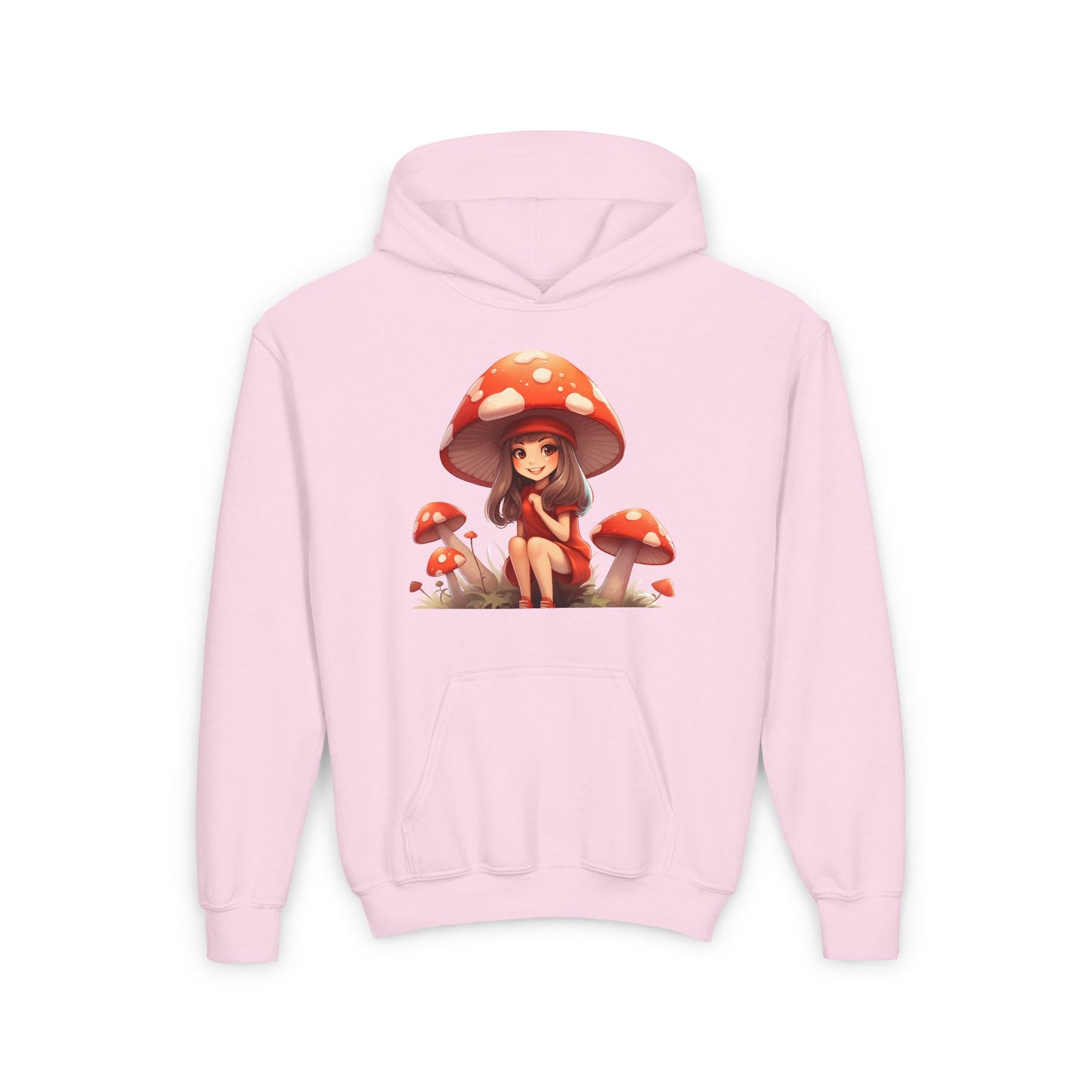 Mushroom Magic, All Day Long  - Youth Heavy Blend Hooded Sweatshirt - 10874