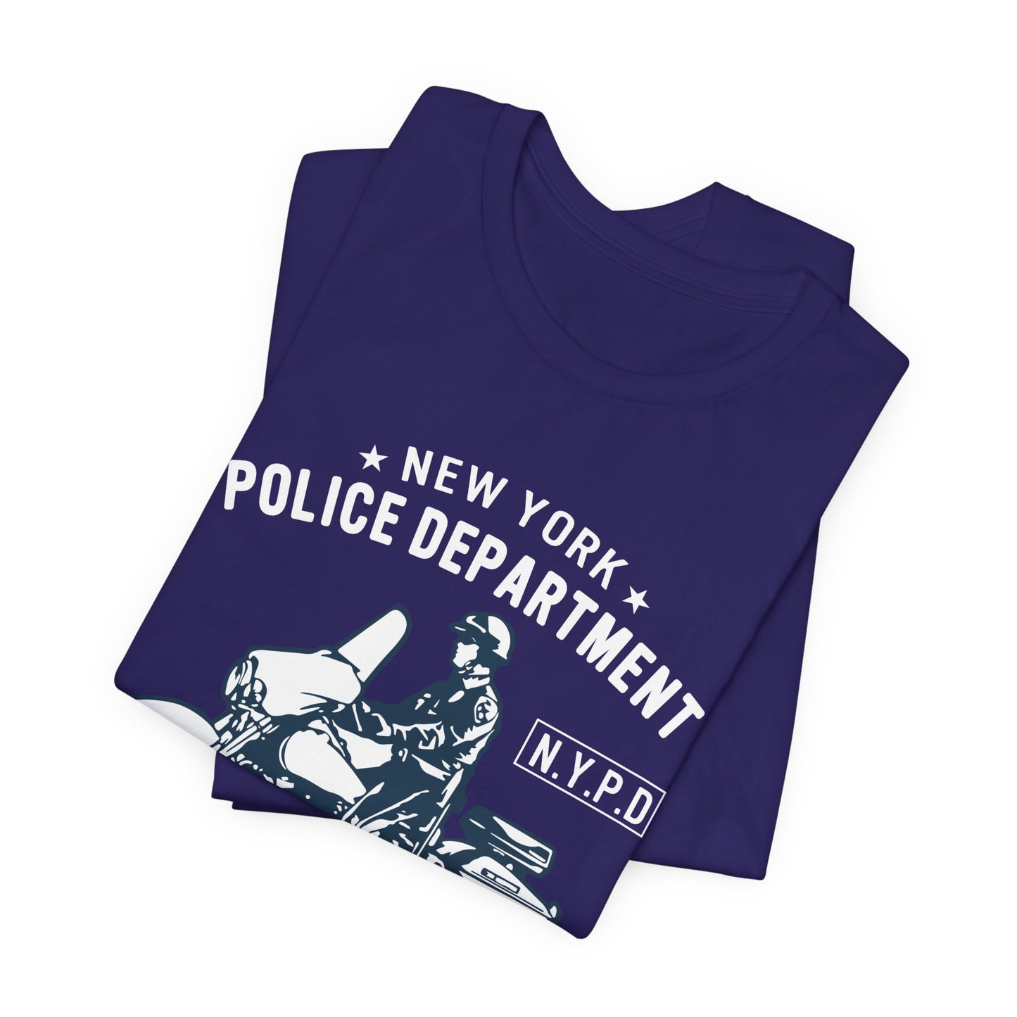 NY Police Department, Motorcycle Officer - Unisex Jersey Short Sleeve Tee - 13252