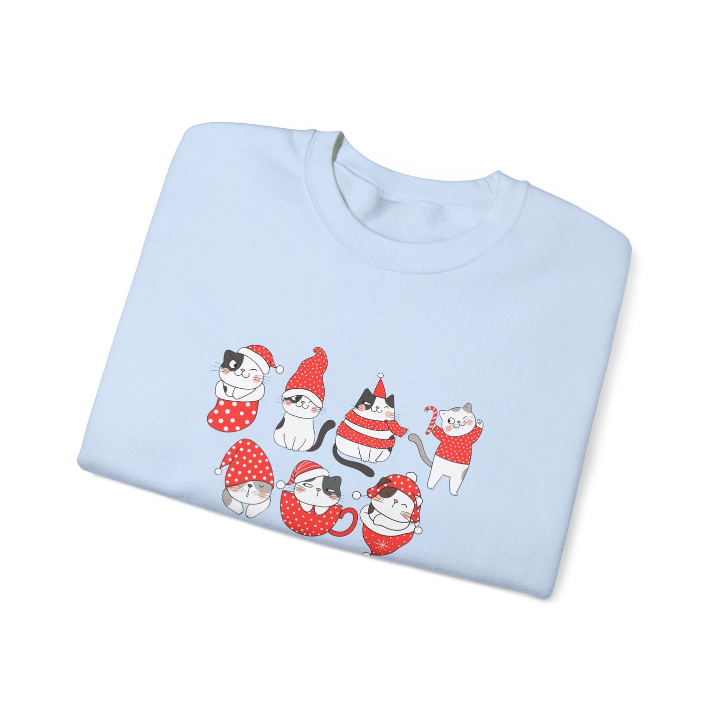 Cats, Merry Christmas - Unisex Heavy Blend™ Crewneck Sweatshirt - 10047