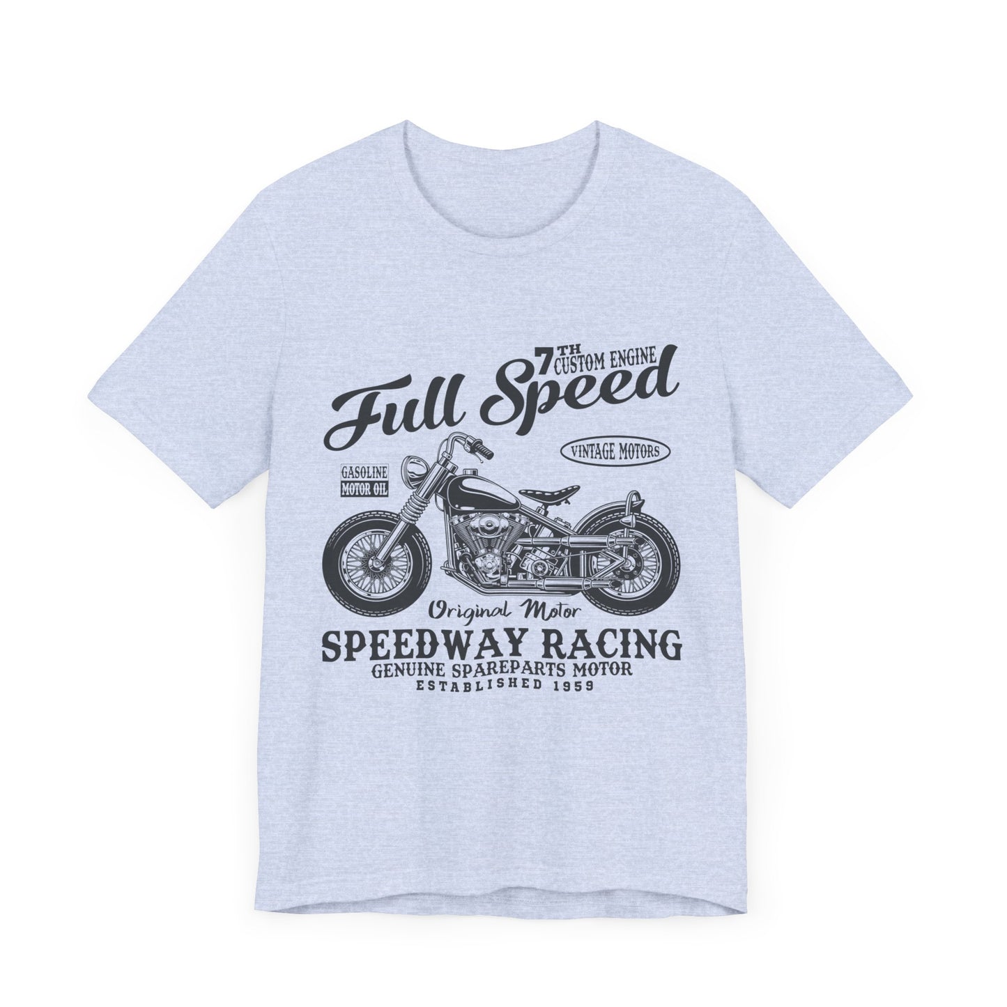 Full Speed, Vintage Motors - Unisex Jersey Short Sleeve Tee