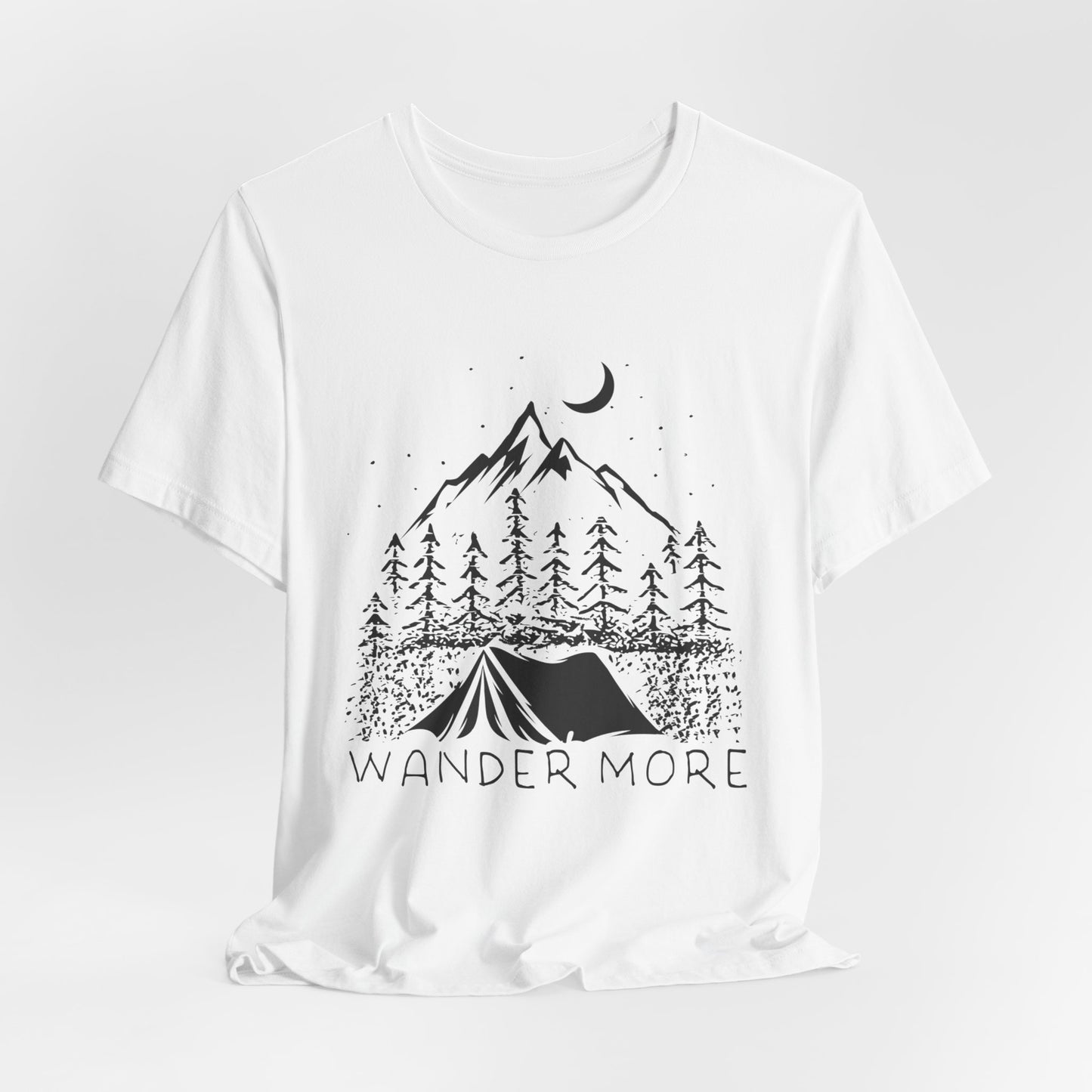 Camping: Wander More - Unisex Jersey Short Sleeve Tee