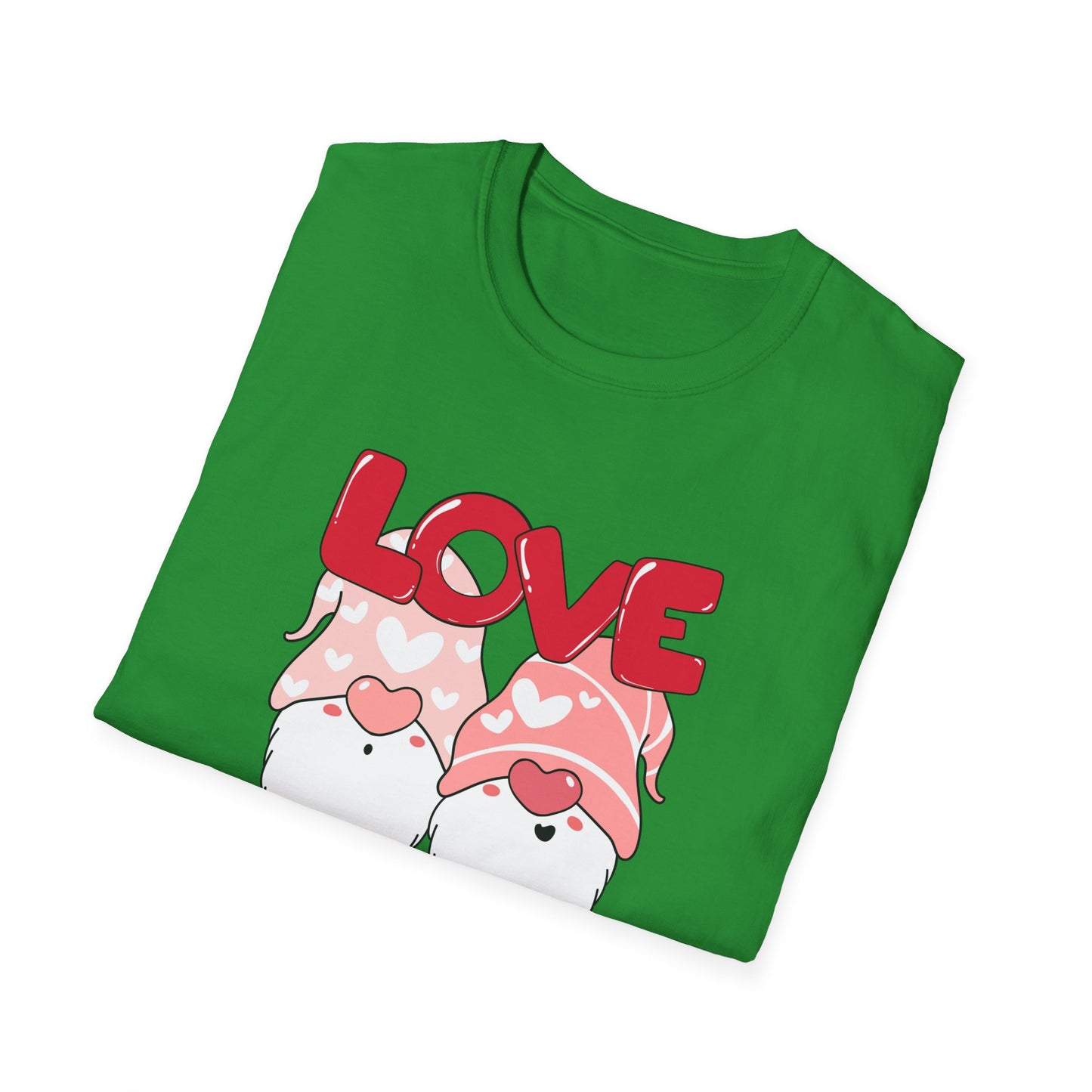Gnomes, Love, Happy Valentine's Day - Unisex Softstyle T-Shirt - 11444