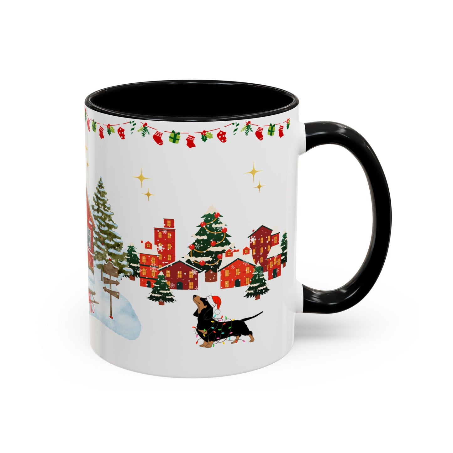 Christmas House - Accent Coffee Mug (11, 15oz)