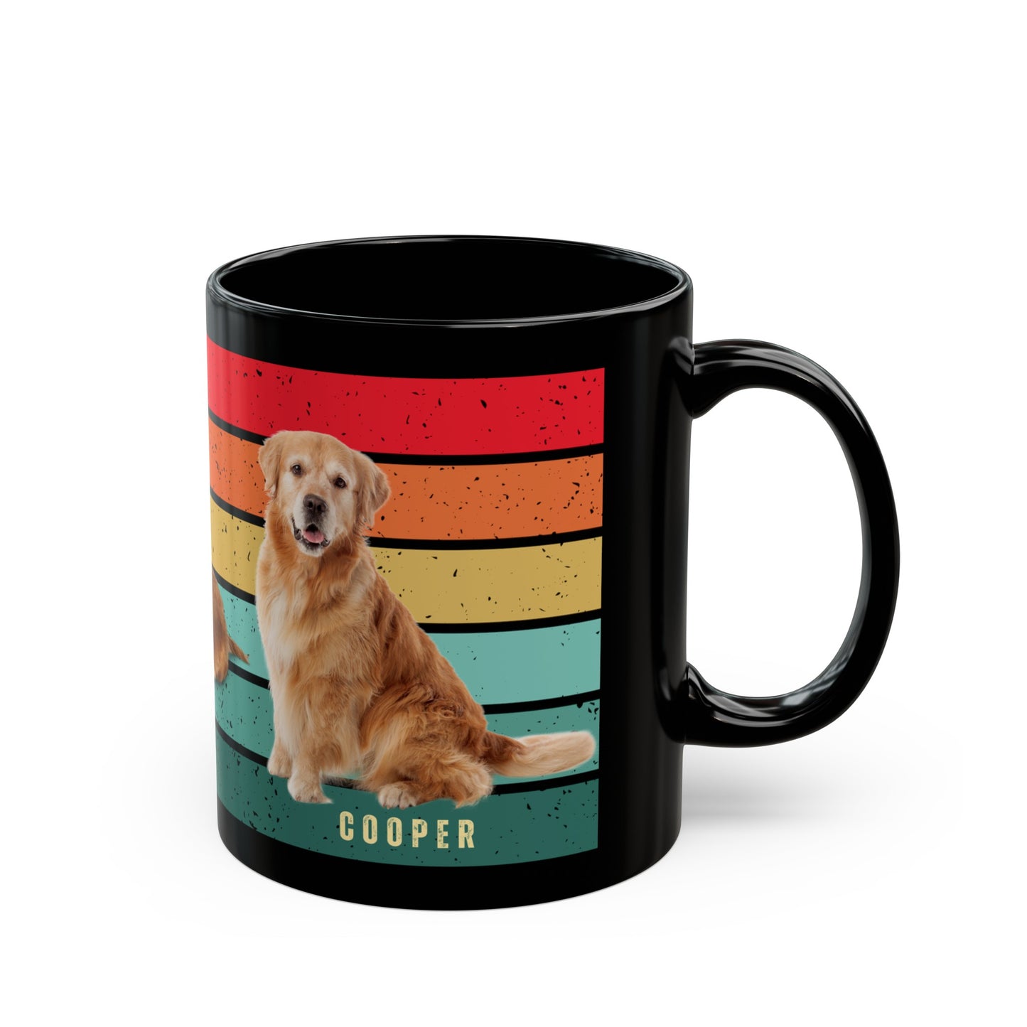 Custom Dog Photo  Black Mug (11oz, 15oz)