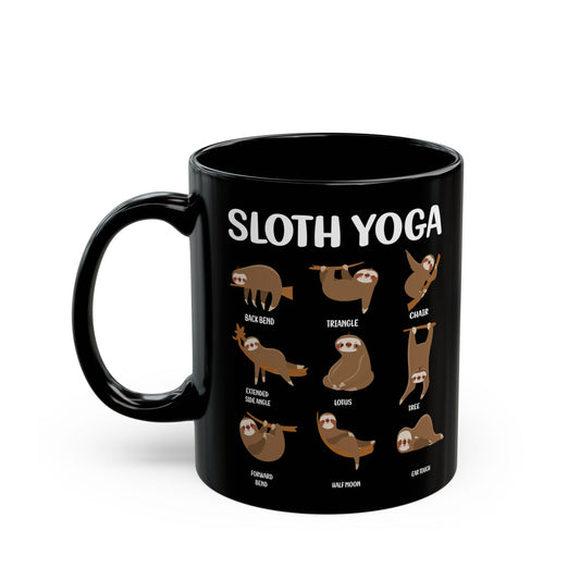 Sloth Yoga Mug, Fun Sloth Yoga Design Mug, Gift for Sloth Lovers - 13153
