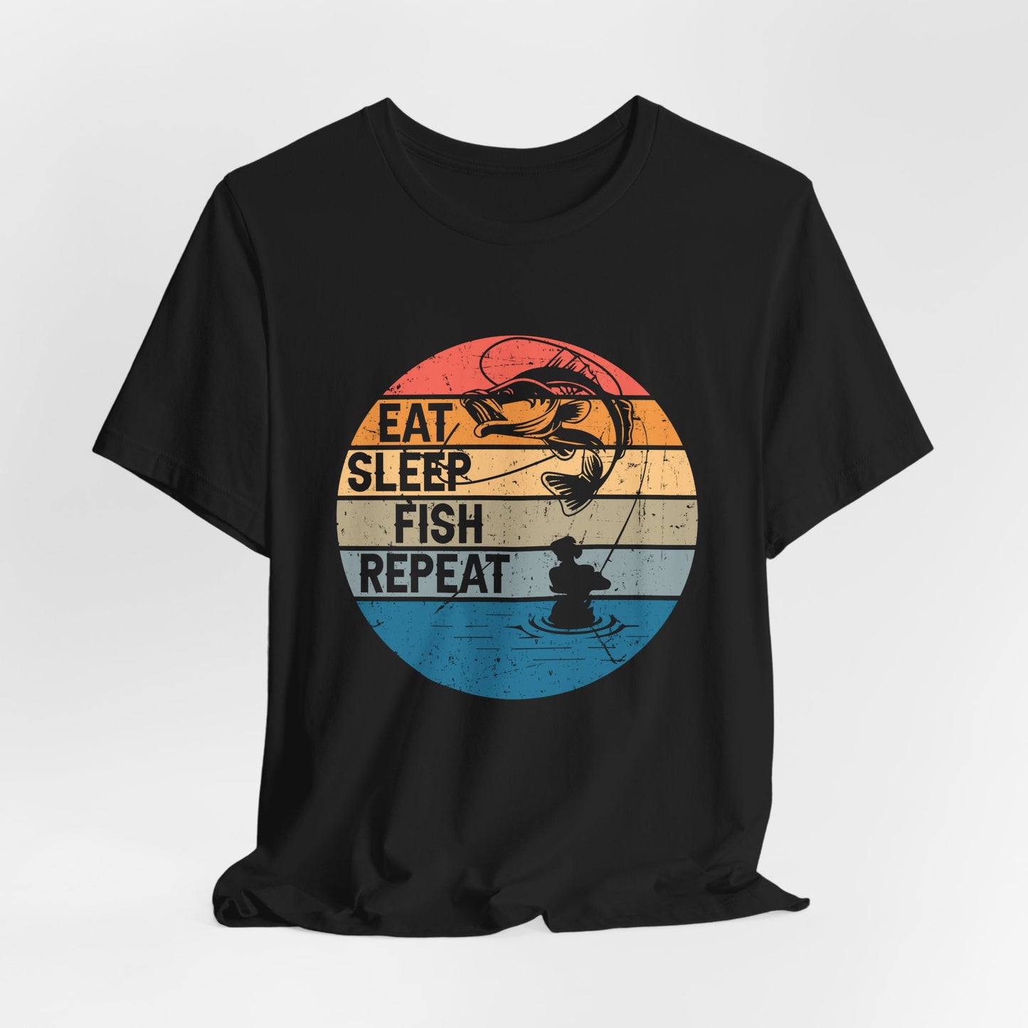 Fishing: Eat, Sleep, Fish, Repeat - Unisex Jersey Short Sleeve Tee - 14048