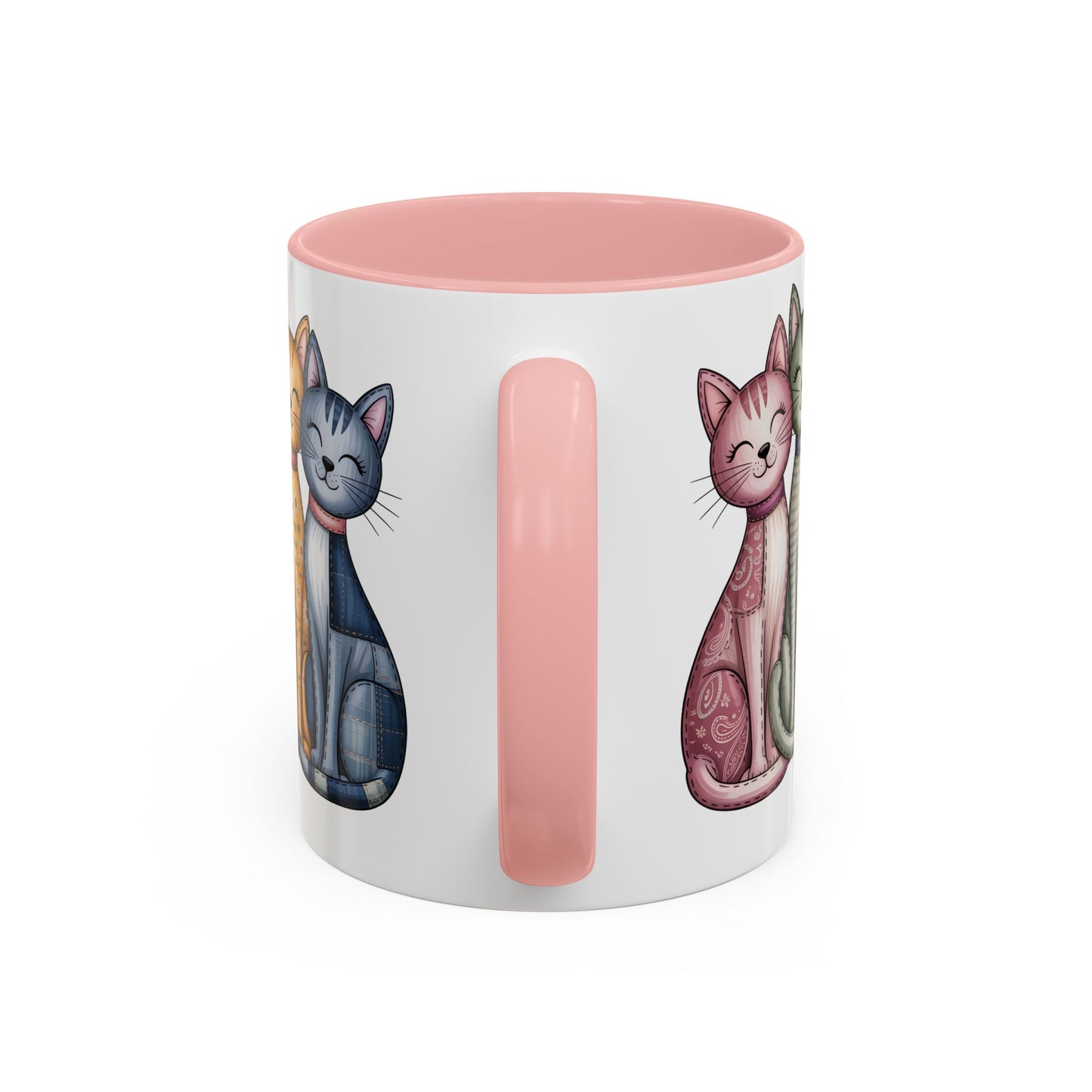 Happy Cats Illustration Mug – Colorful Cat Art Coffee Cup (11oz / 15oz) - 14769