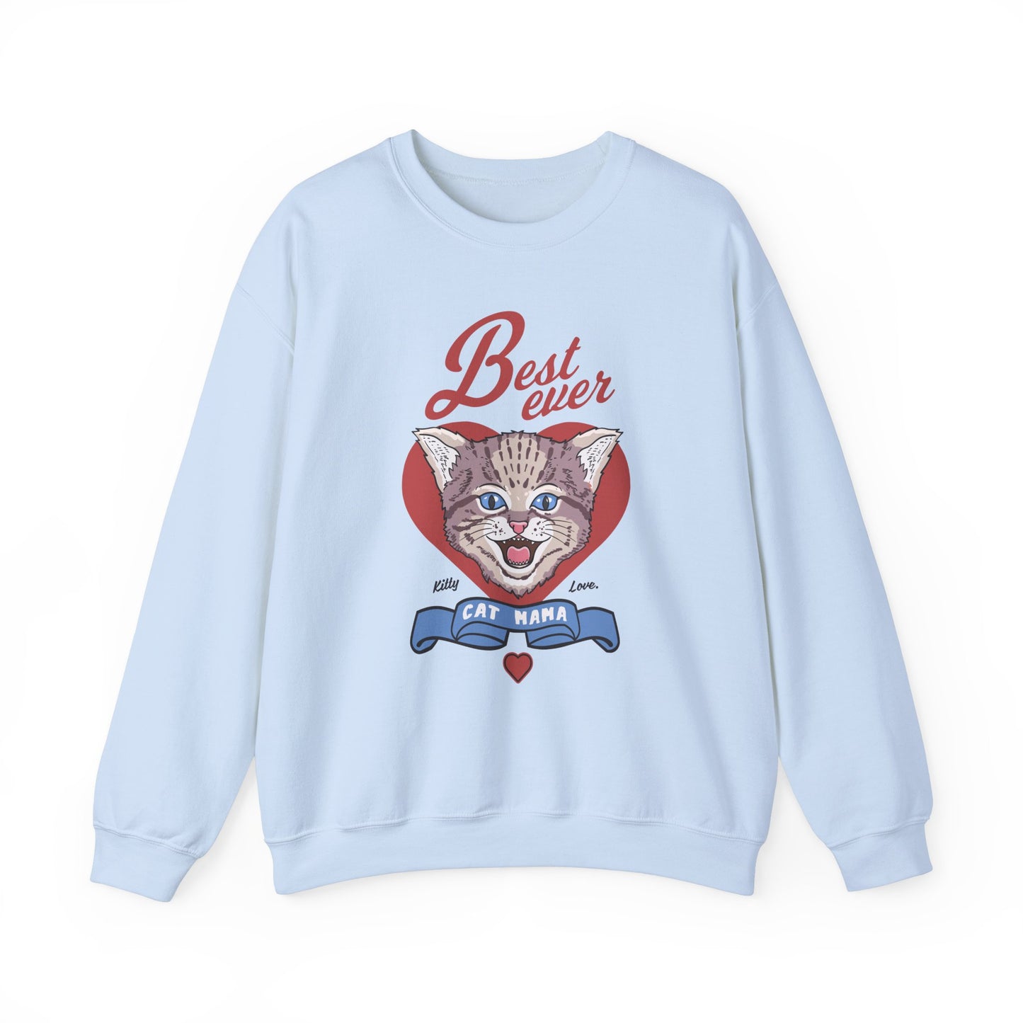 Best Ever Cat Mom - Unisex Heavy Blend™ Crewneck Sweatshirt