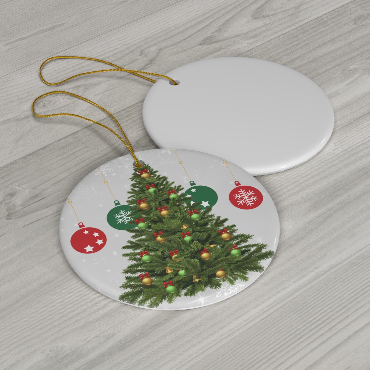 Christmas Tree Magic - Ceramic Ornament, 4 Shapes