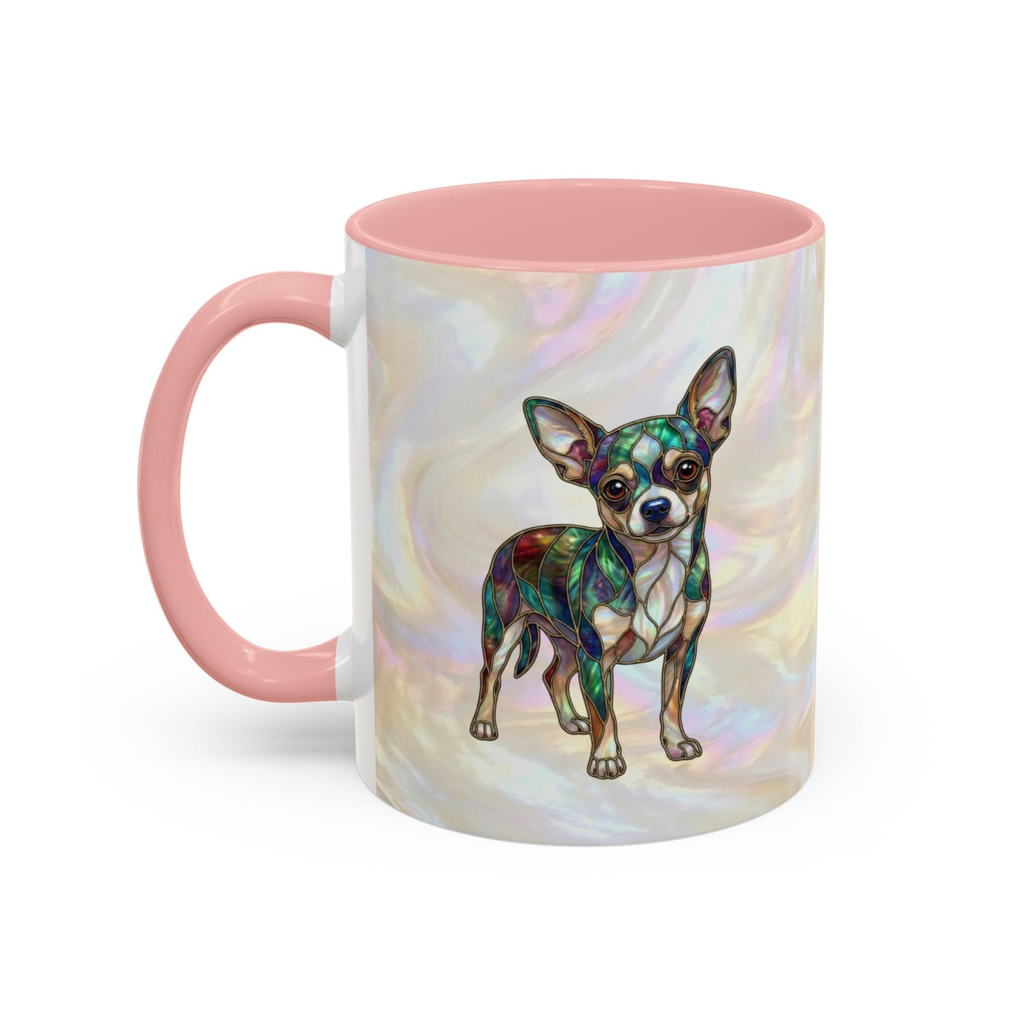 Chihuahua Accent Coffee Mug -Stained Glass Style (11/15oz) - 14625