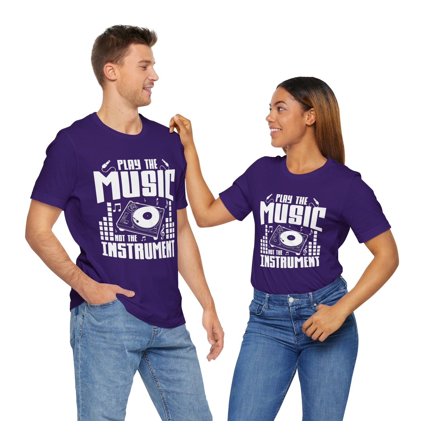 Play The Music Instrument - Unisex Jersey Short Sleeve Tee