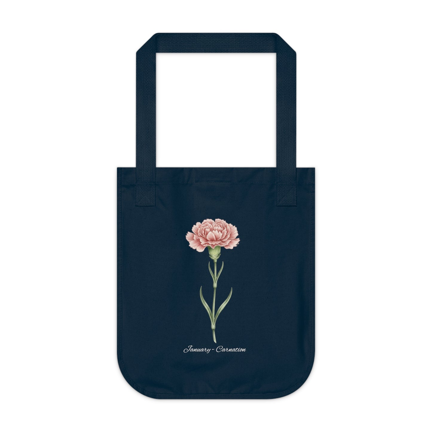 January Carnation Birth Flower Tote Bag - 14692