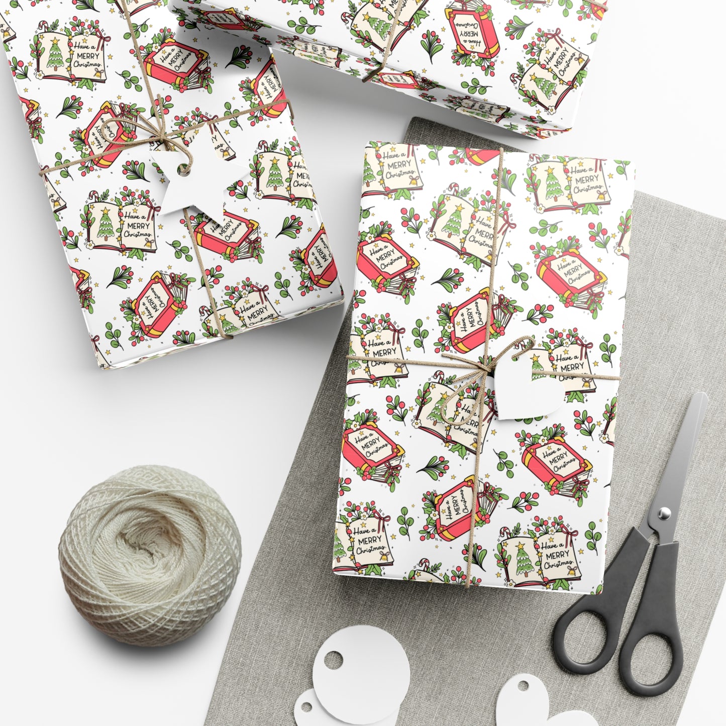 Have A Merry Christmas Books - Gift Wrap Papers - 10287