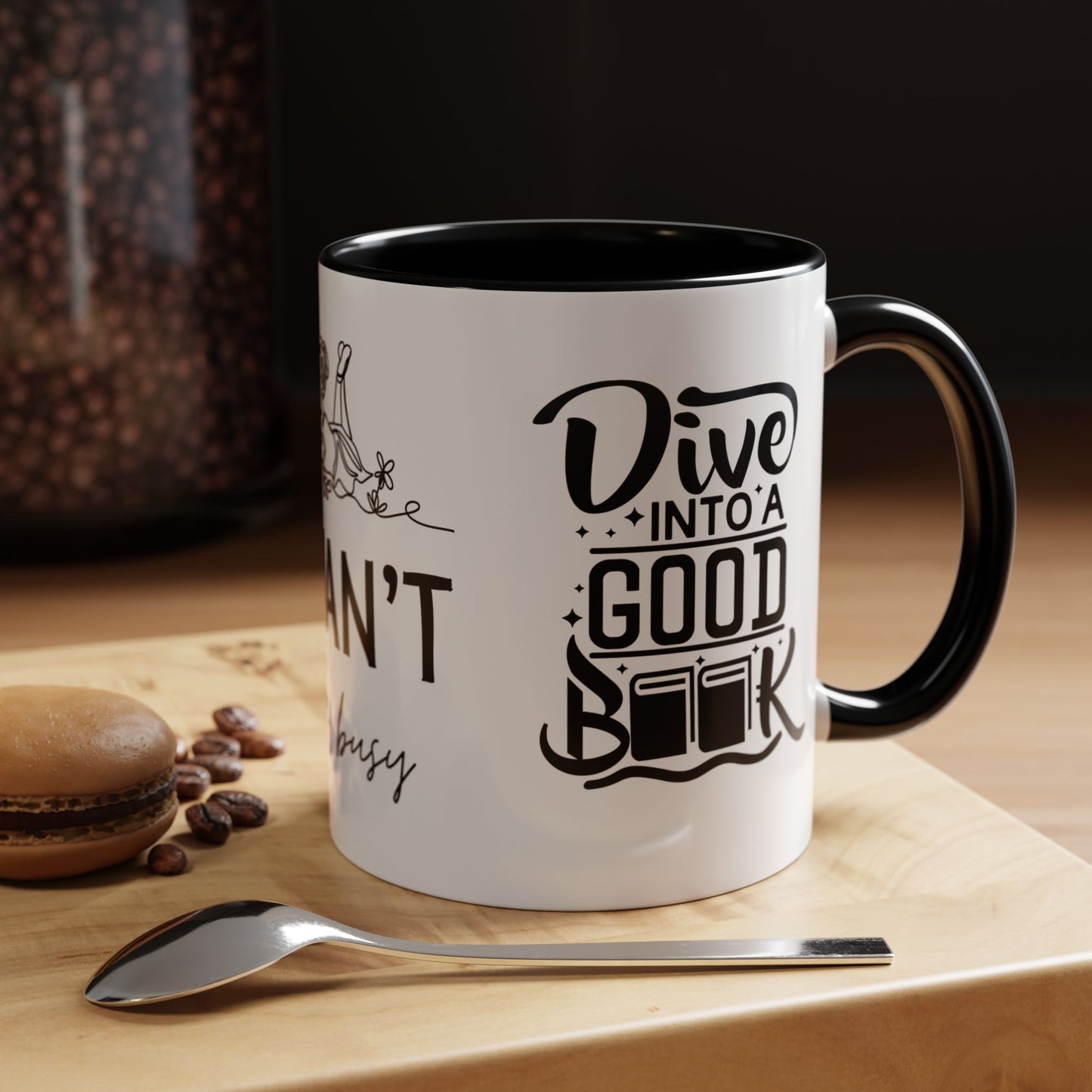 Reader, I Can't, I'm Buzy - Accent Coffee Mug (11, 15oz) - 10687