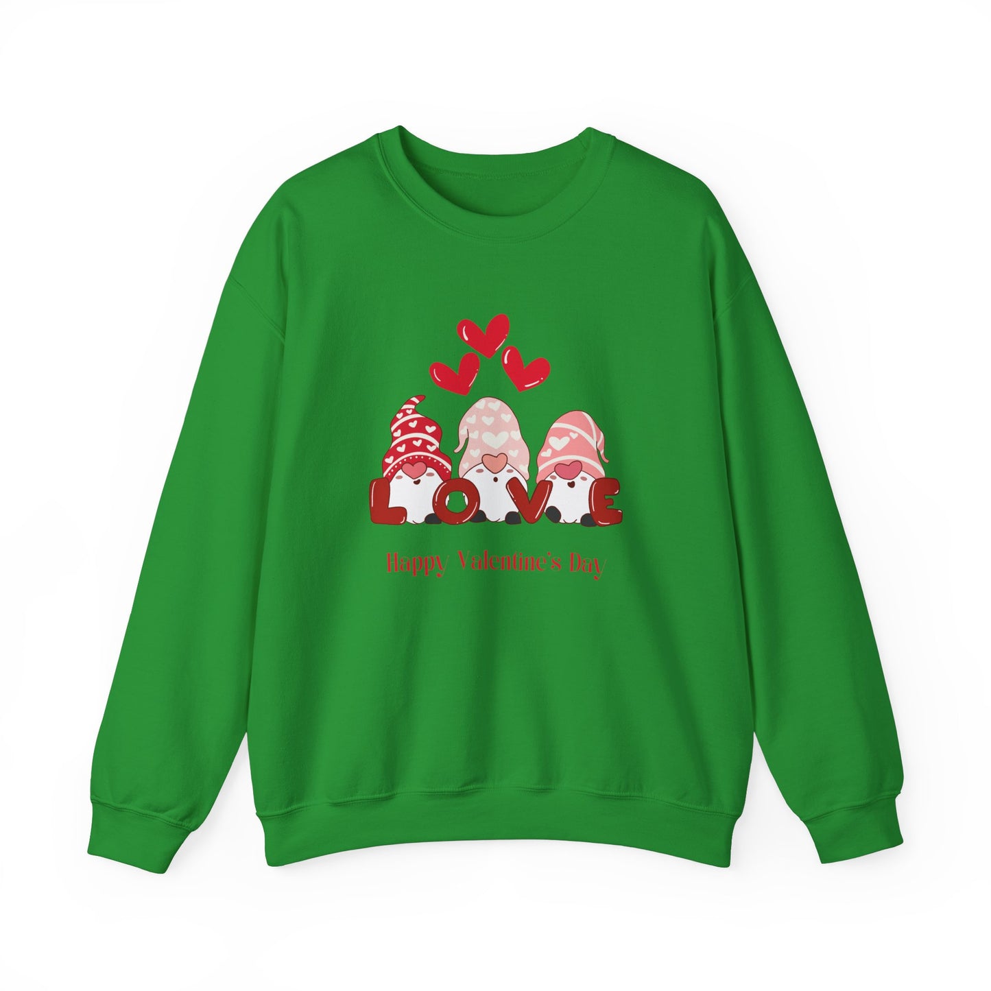 Gnomes, Love, Happy Valentine's Day - Unisex Heavy Blend™ Crewneck Sweatshirt - 11350