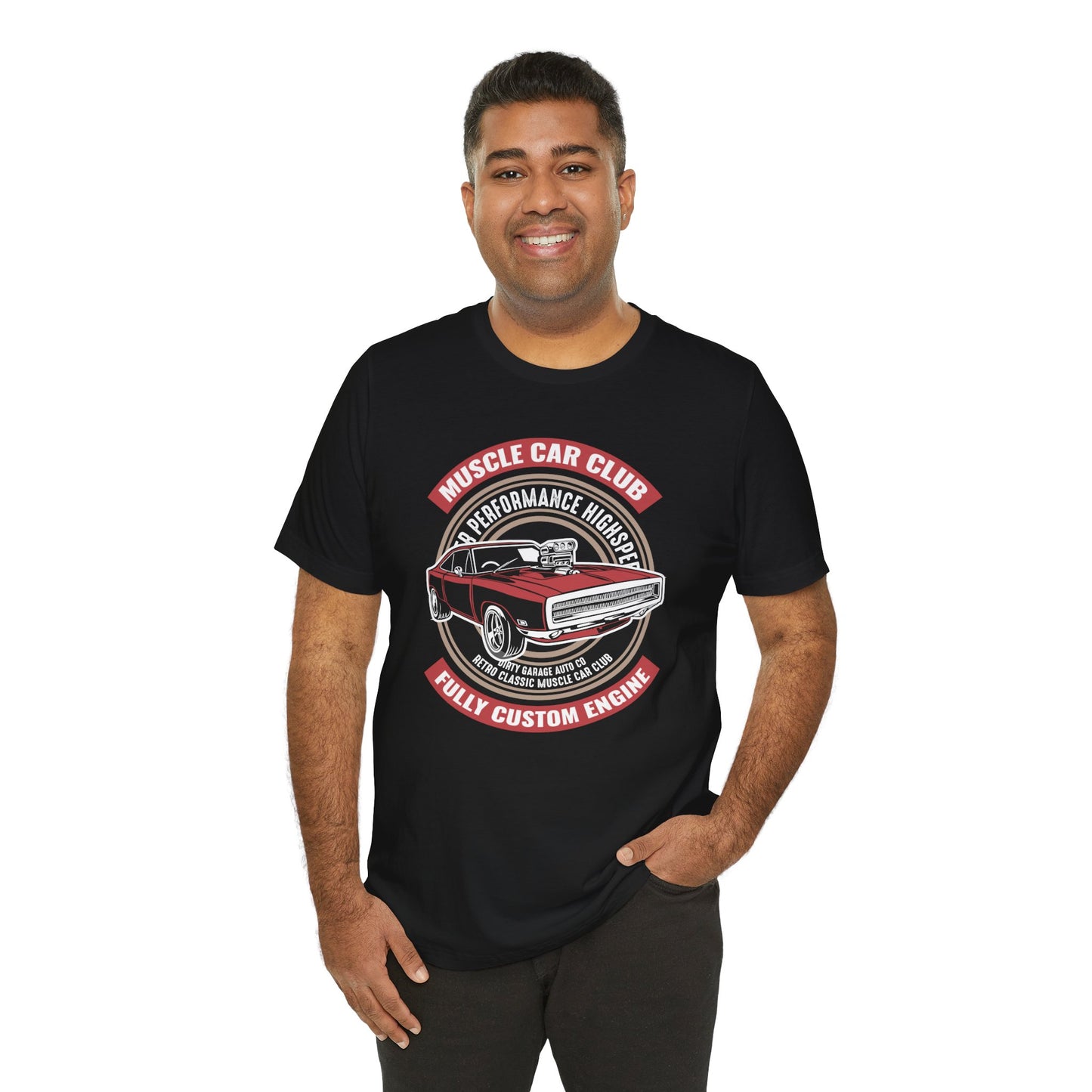 Muscle Car Club, Fully Custom Engine - Unisex Jersey Short Sleeve Tee