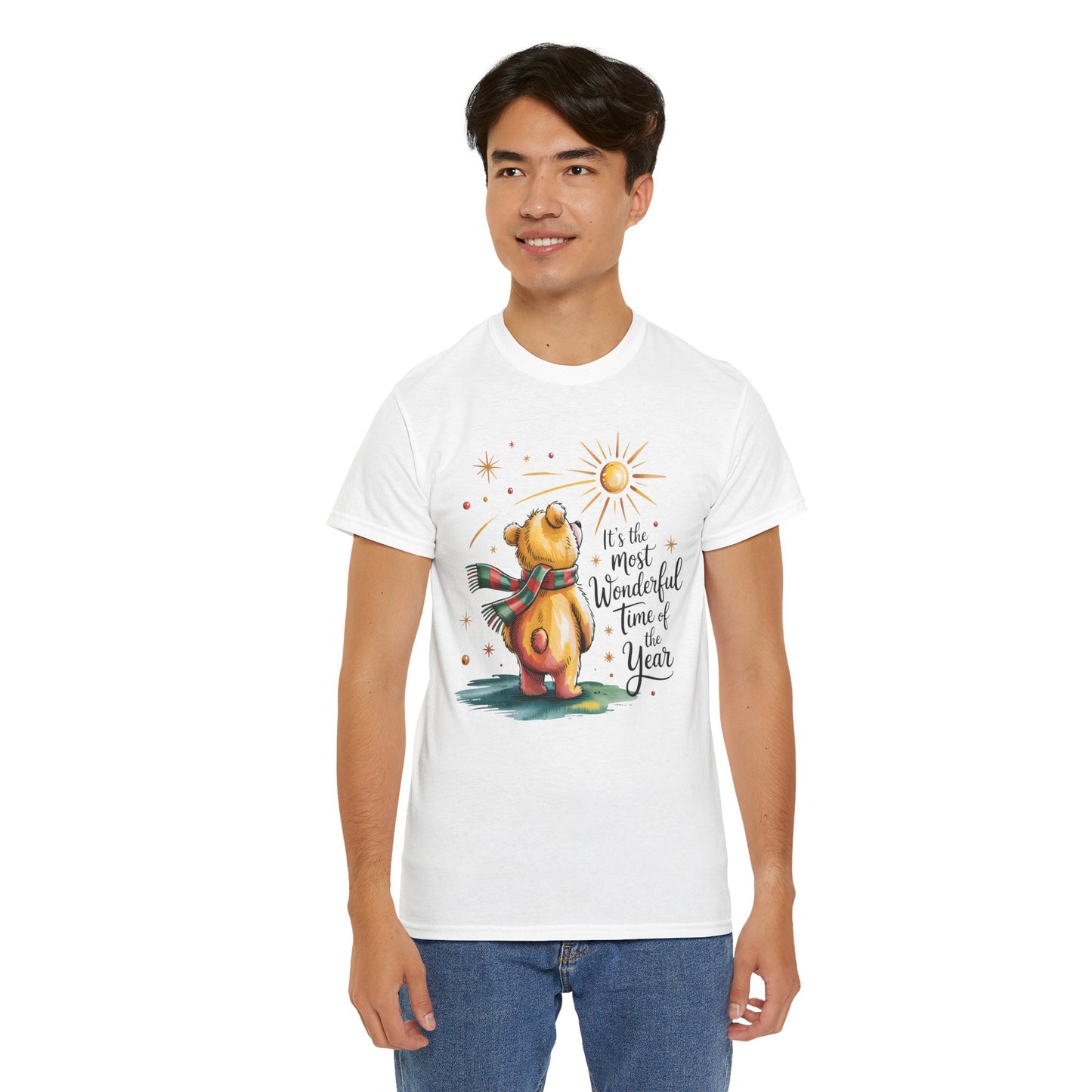 Christmas Bear T-Shirt – “It’s the Most Wonderful Time of the Year” Cute Holiday Gift Tee - 14852