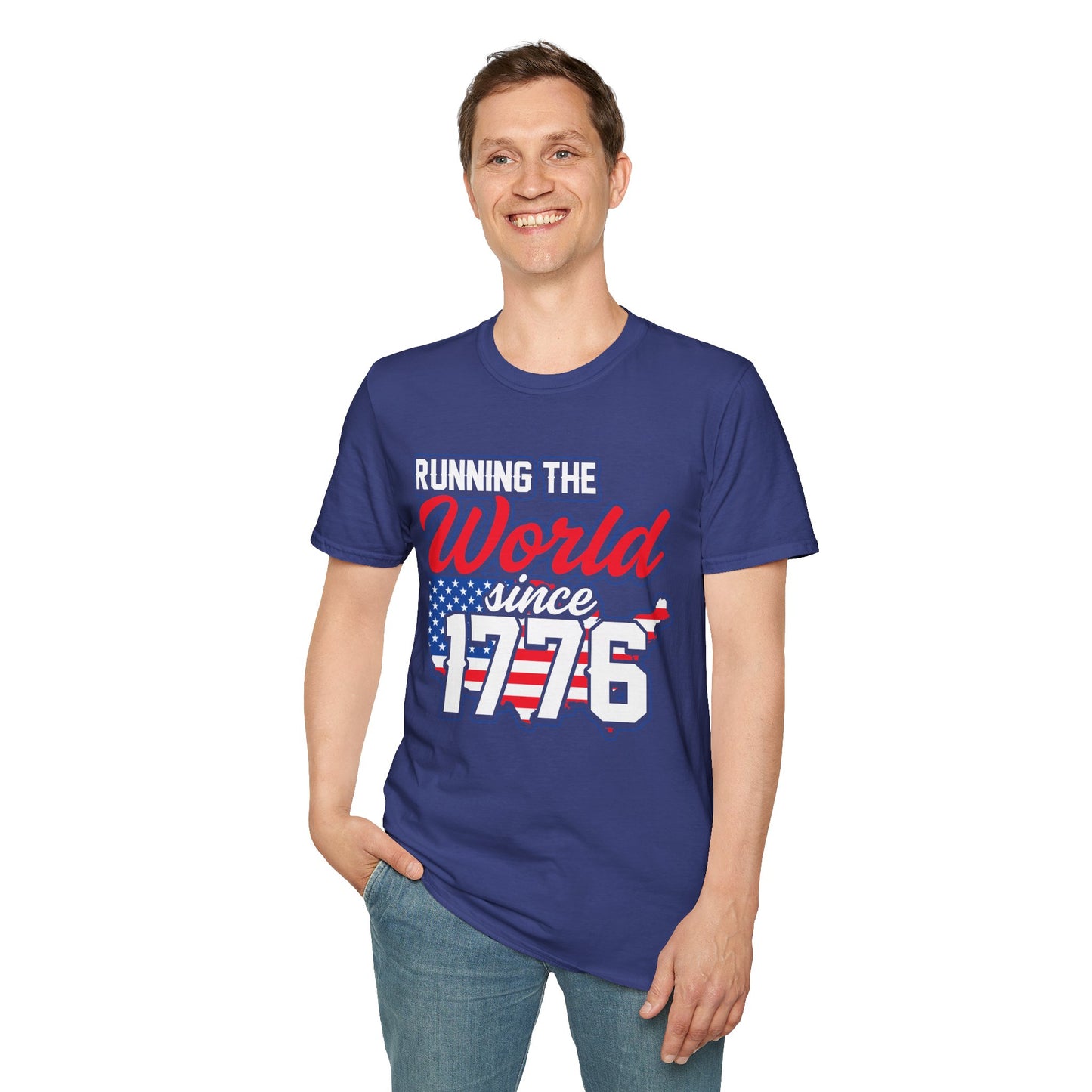 Running the World Since 1776 Unisex T-Shirt | Patriotic Tee, Independence Day Shirt, USA Pride Apparel, American History T-Shirt - 13599