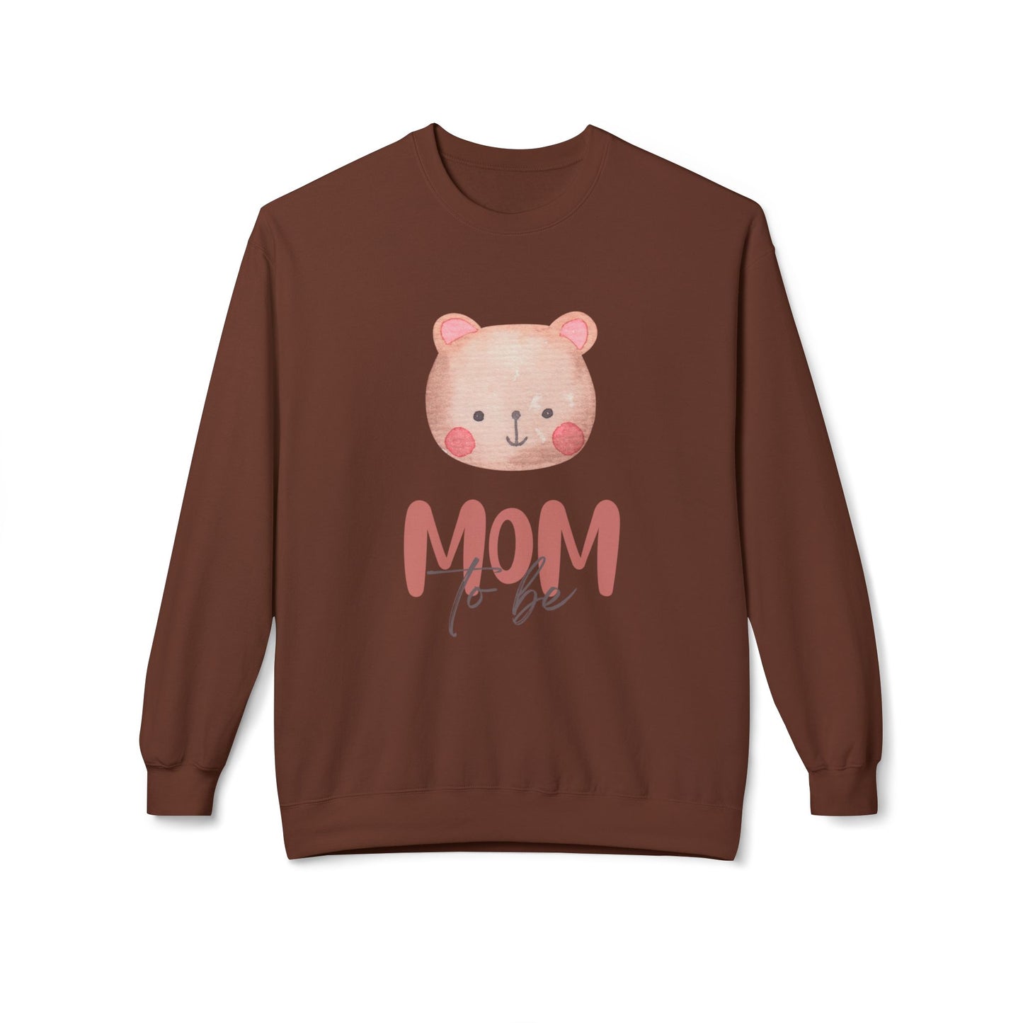 Mom To Be Bear Sweatshirt | Unisex Midweight Fleece Crewneck - 11840
