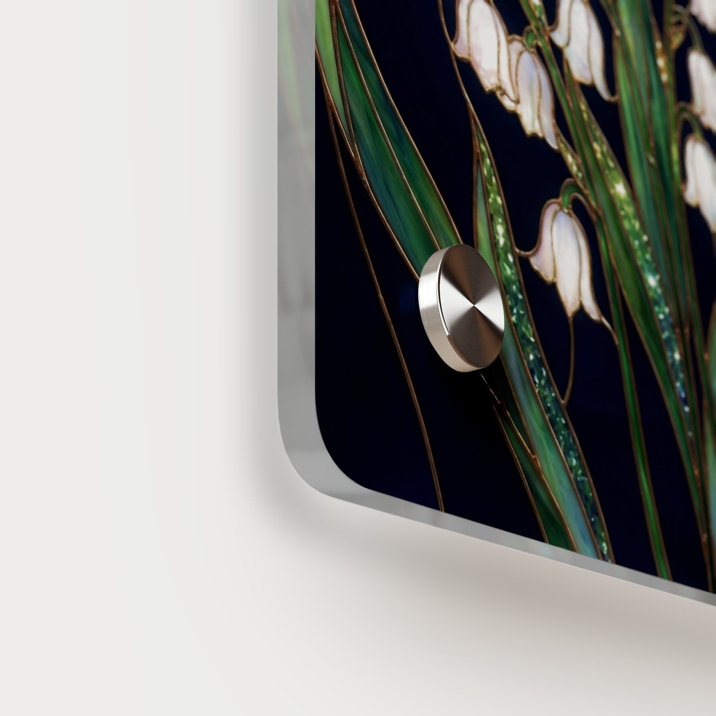 Lily of the Valley Acrylic Wall Art Panel — Botanical Floral Home Decor - 14603