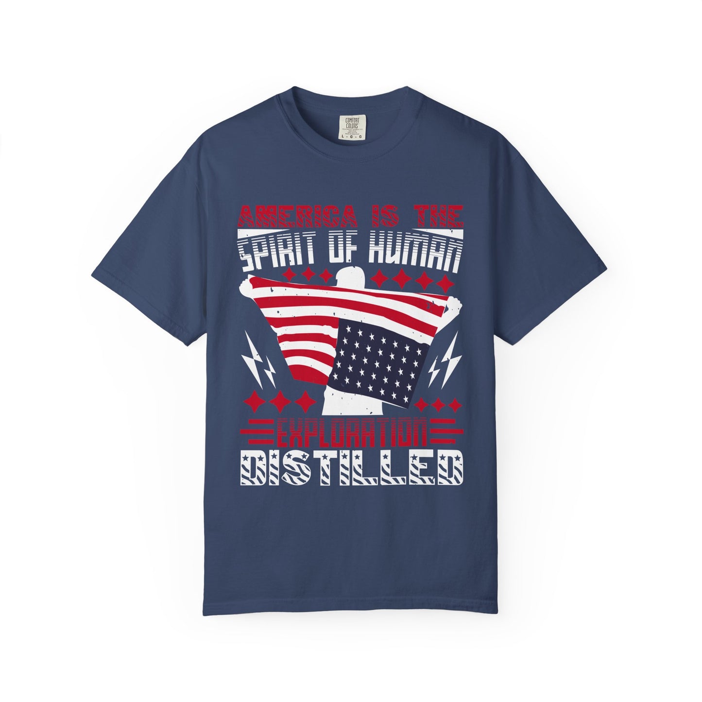 Patriotic Unisex T-Shirt - Spirit of Human Exploration, Independence Day Gift, July 4th Celebration Wear, American Pride Tee - 13792