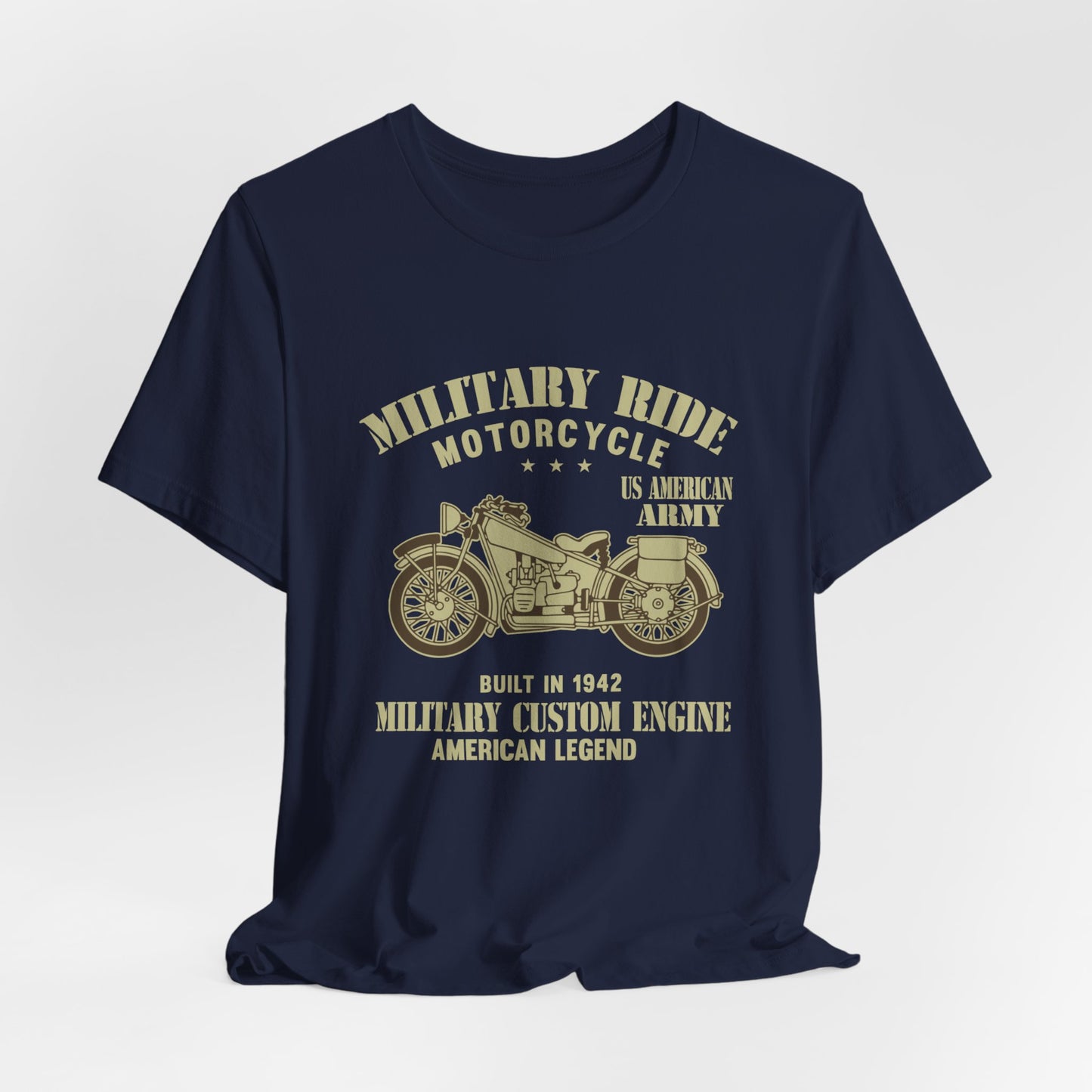 Military Ride Motorcycle - Unisex Jersey Short Sleeve Tee