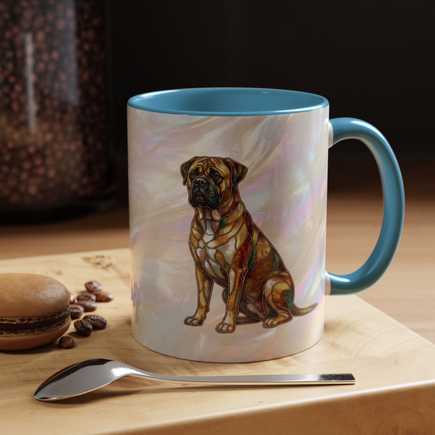 Bull Mastiff Accent Coffee Mug -Stained Glass Style (11/15oz) 14622