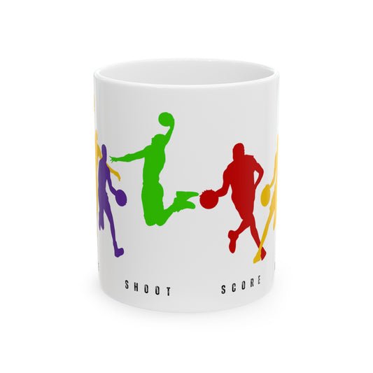 Hoop Dreams Basketball Ceramic Mug, (11oz, 15oz)