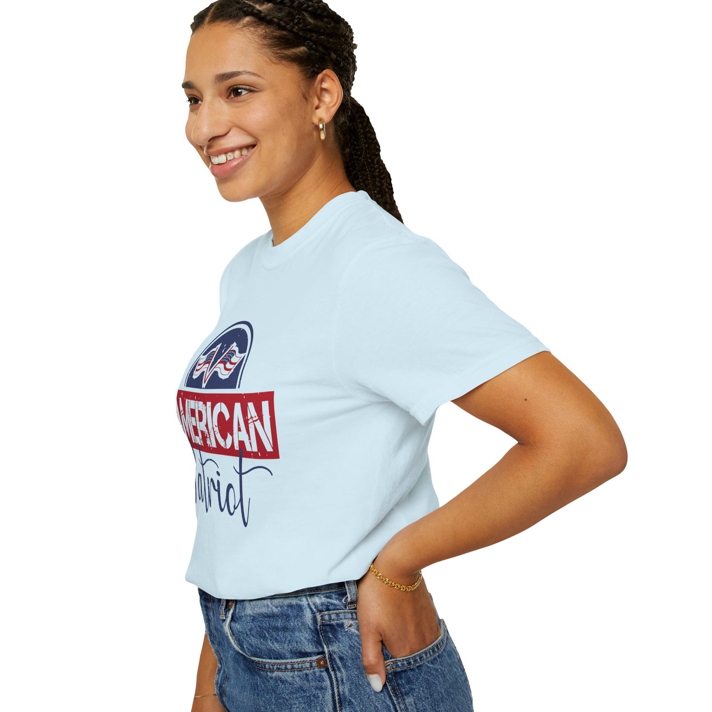 American Patriot Garment-Dyed T-Shirt, USA Pride Tee, 4th of July Shirt, Americana Apparel, Unisex Casual Wear - 13813