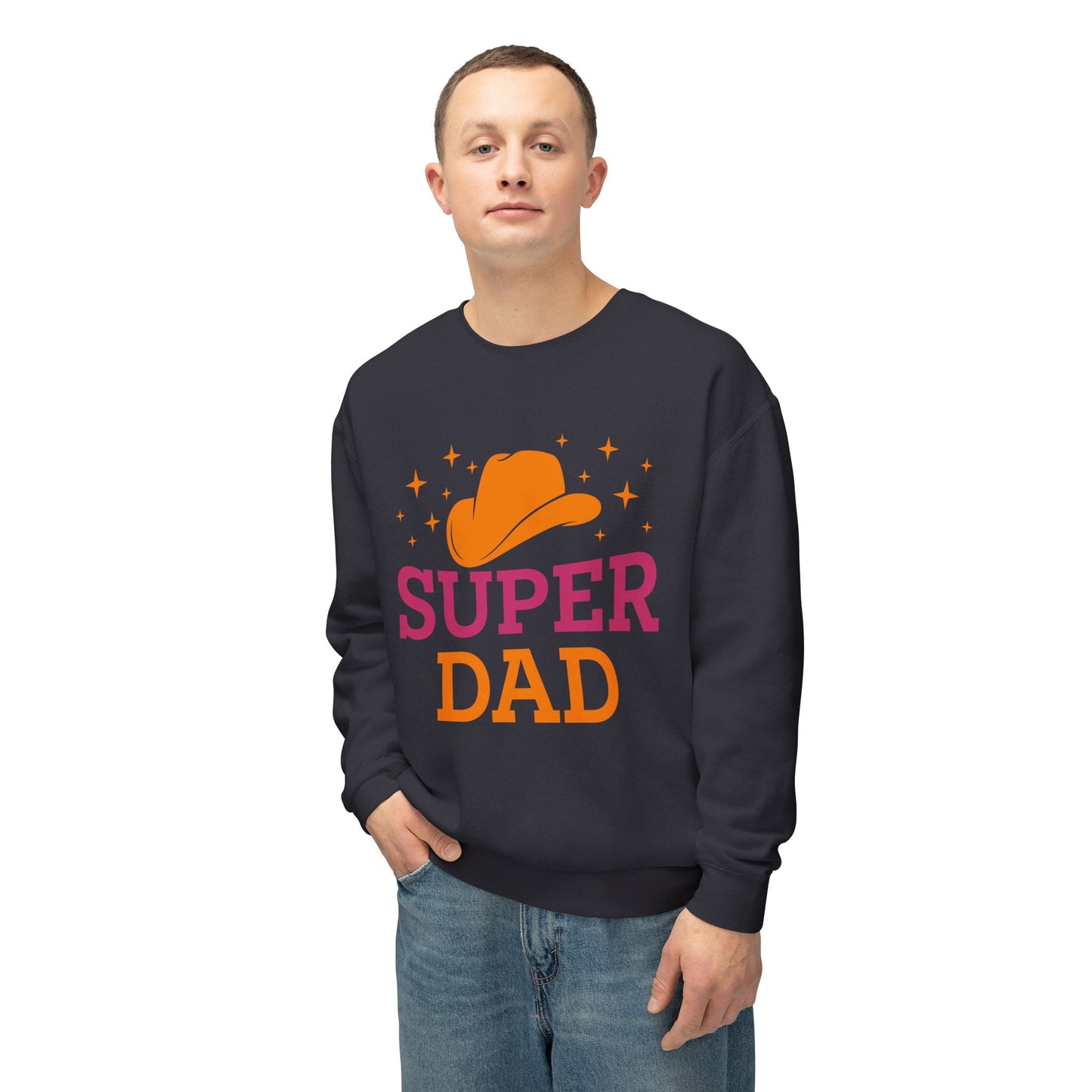 Super Dad Unisex Lightweight Crewneck Sweatshirt | Perfect Gift for Father's Day - 12907