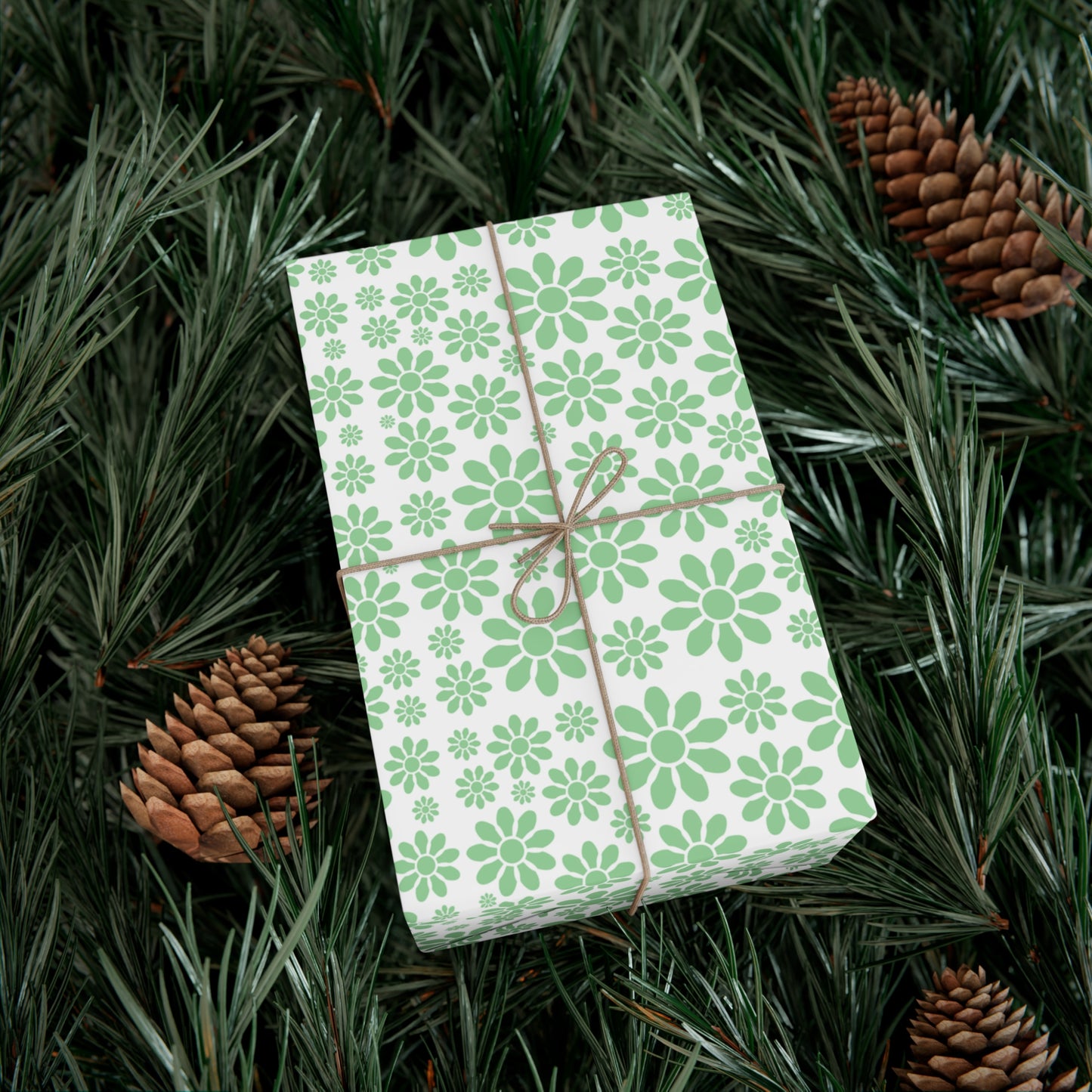 Green Floral Pattern - Gift Wrap Papers - 10215