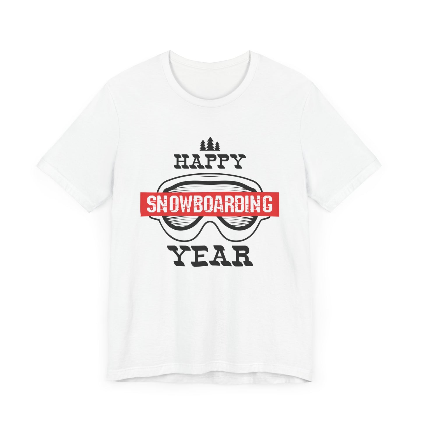 Christmas: Happy Snowboarding Year - Unisex Jersey Short Sleeve Tee