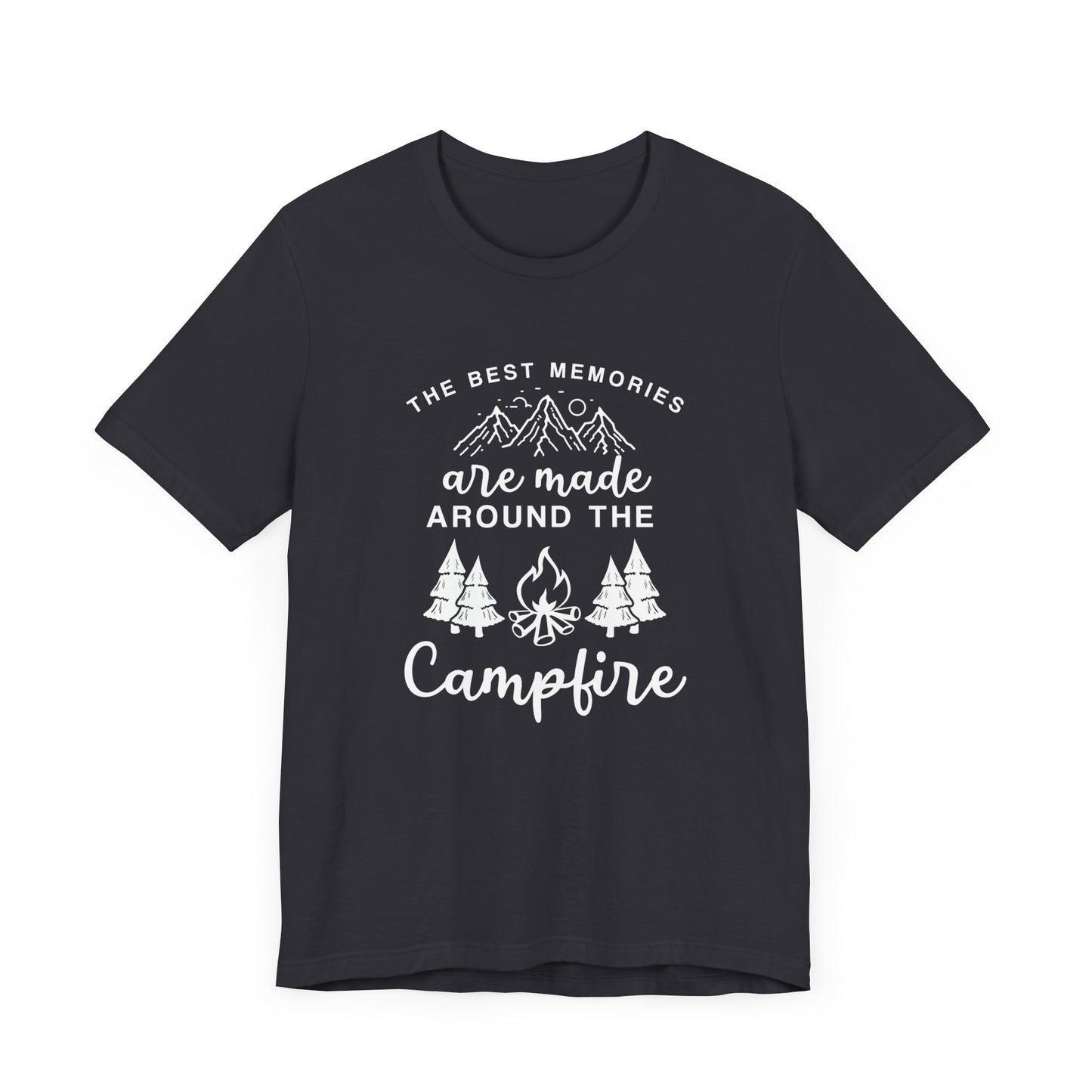 Camping: The Best Memories Are Made Around Campfire - Unisex Jersey Short Sleeve Tee