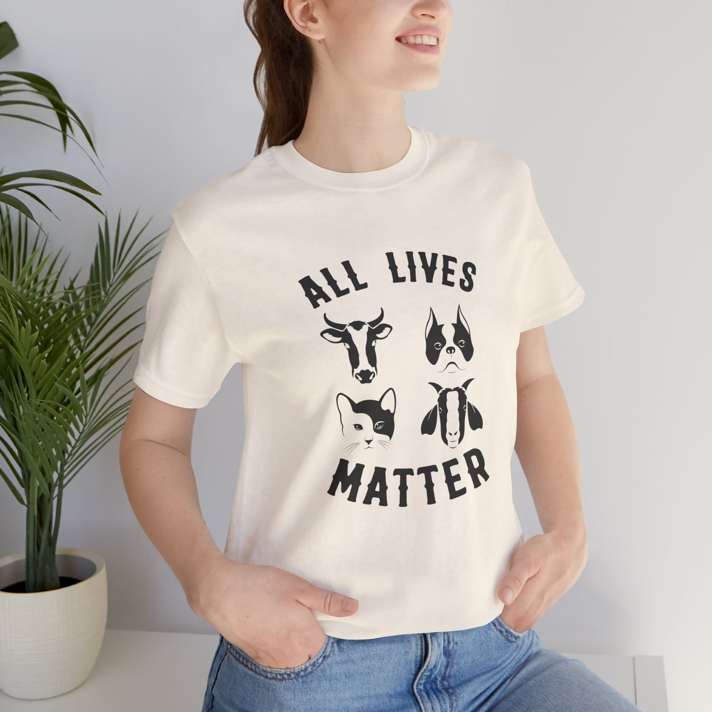 Vegan: All Lives Matter - Unisex Jersey Short Sleeve Tee