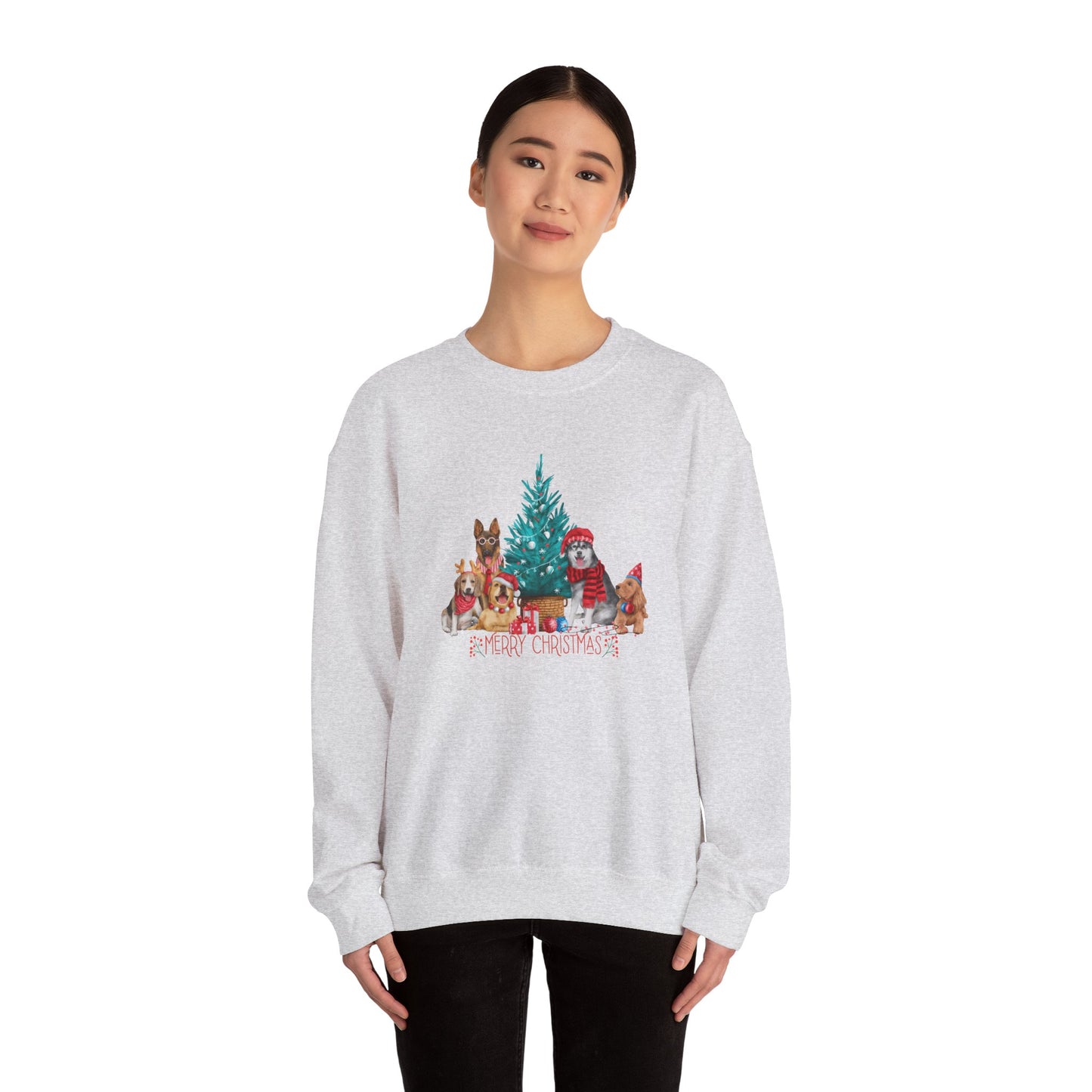 Merry Christmas, Dogs - Unisex Heavy Blend™ Crewneck Sweatshirt - 10265