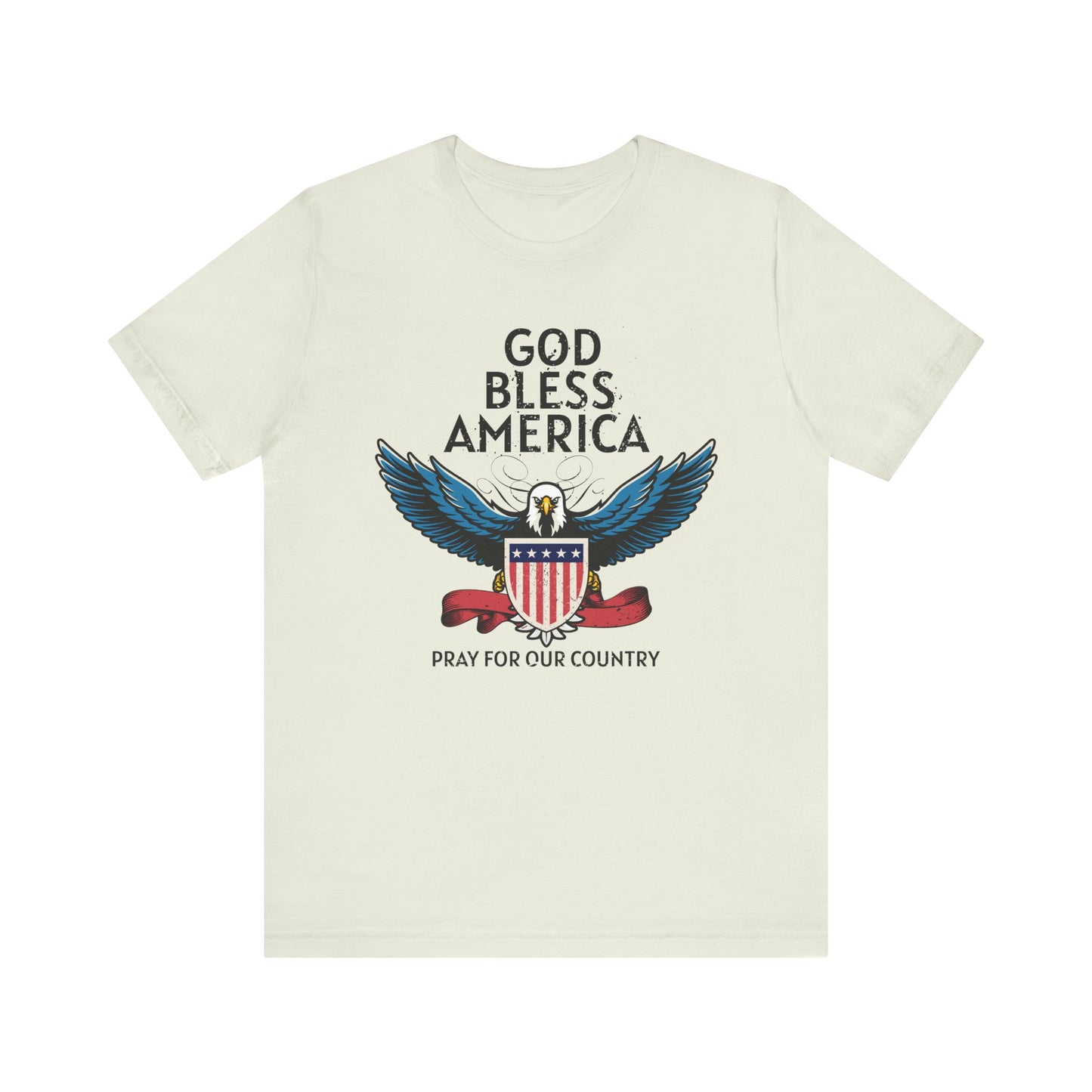God Bless America Unisex Tee | Patriotic Shirt, American Eagle Design, Casual Wear, Independence Day, Gifts for Veterans - 13786