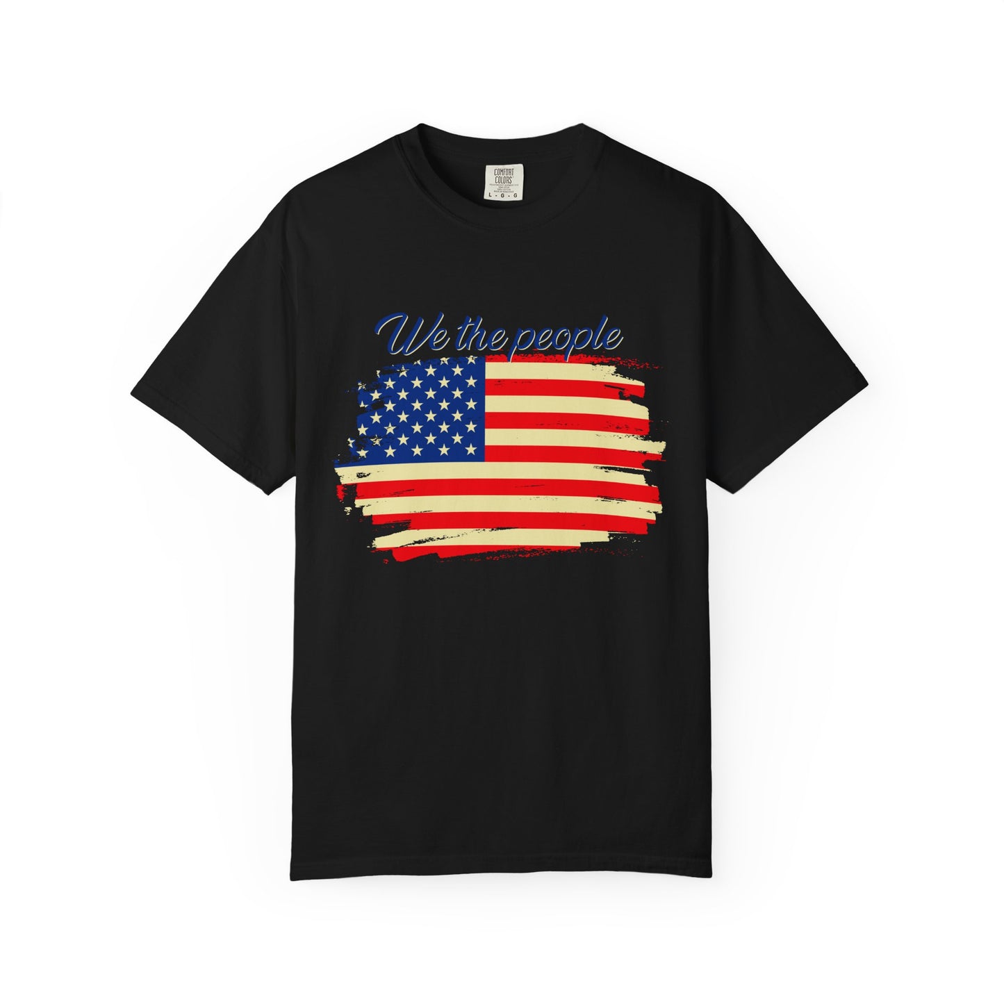 Patriotic Garment-Dyed T-Shirt - We the People, Independence Day Gift, Casual Wear, Constitution Day, Freedom Apparel - 13691